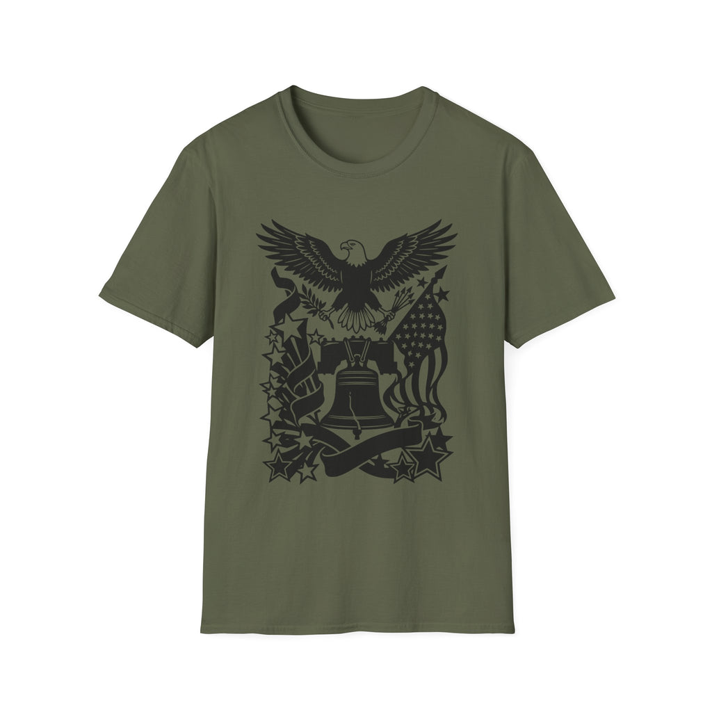 Unisex Softstyle T-Shirt,USA 250 One Nation Infinite Freedom Shirt, America 250th Anniversary Tee, Patriotic USA T-Shirt