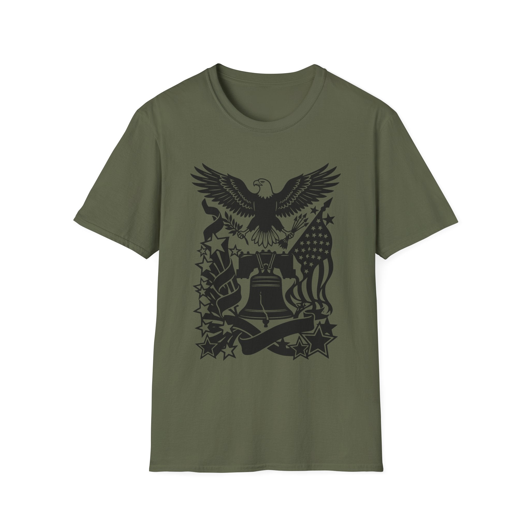 Unisex Softstyle T-Shirt,USA 250 One Nation Infinite Freedom Shirt, America 250th Anniversary Tee, Patriotic USA T-Shirt