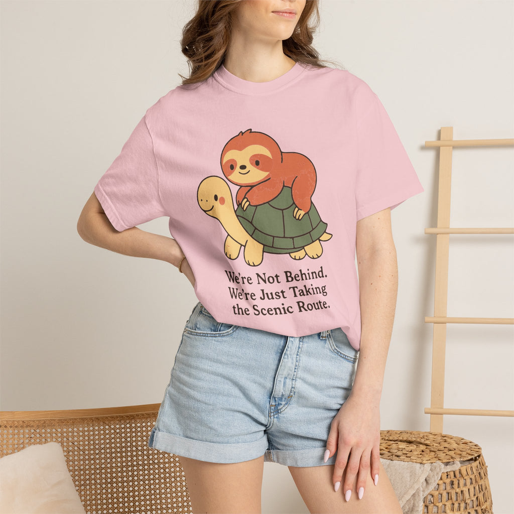 Unisex Garment-Dyed T-shirt, sloth and turtle