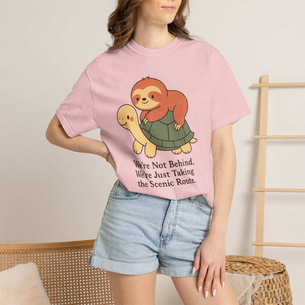 Unisex Garment-Dyed T-shirt, sloth and turtle