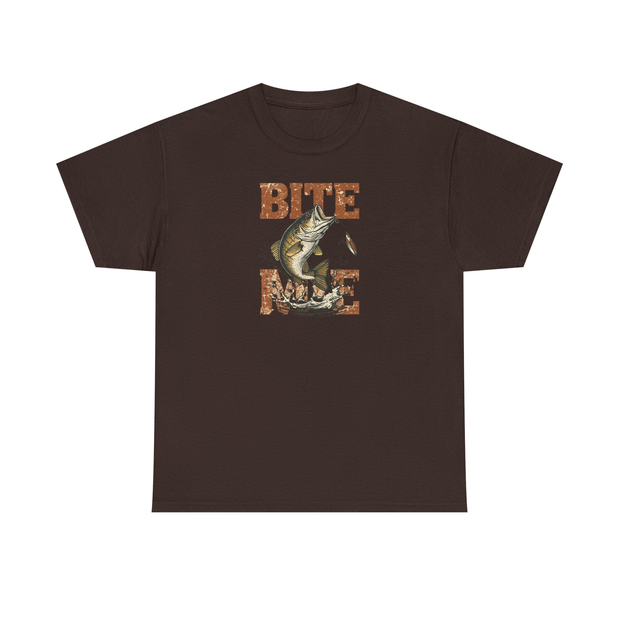 Unisex Heavy Cotton Tee, bass fishing, bite me shirt