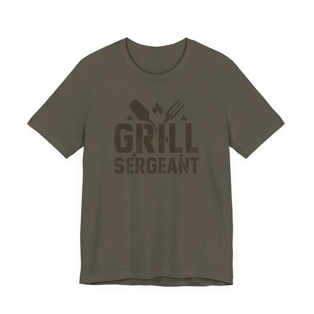 Unisex Jersey Short Sleeve Tee, Grill Sergeant Shirt, Funny Dad BBQ Shirt, Father’s Day Gift for Dad, BBQ Dad Shirt, Grilling Shirt Men, Funny Dad Shirt Gift