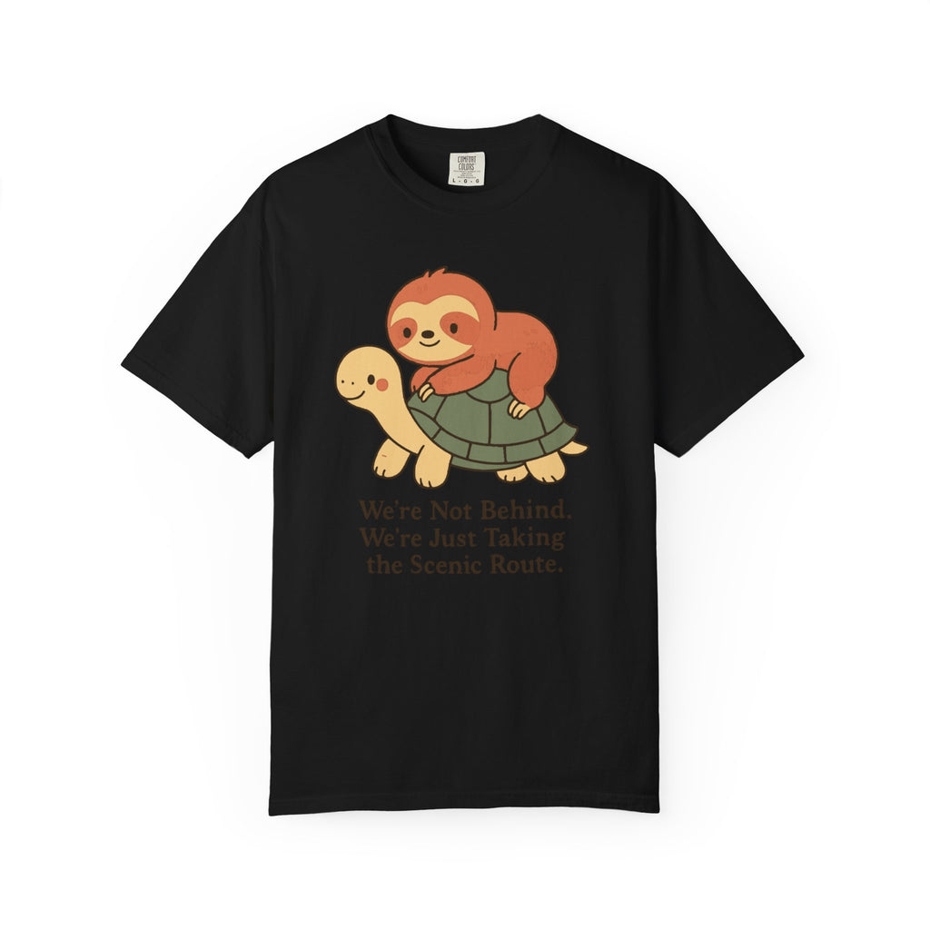 Unisex Garment-Dyed T-shirt, sloth and turtle
