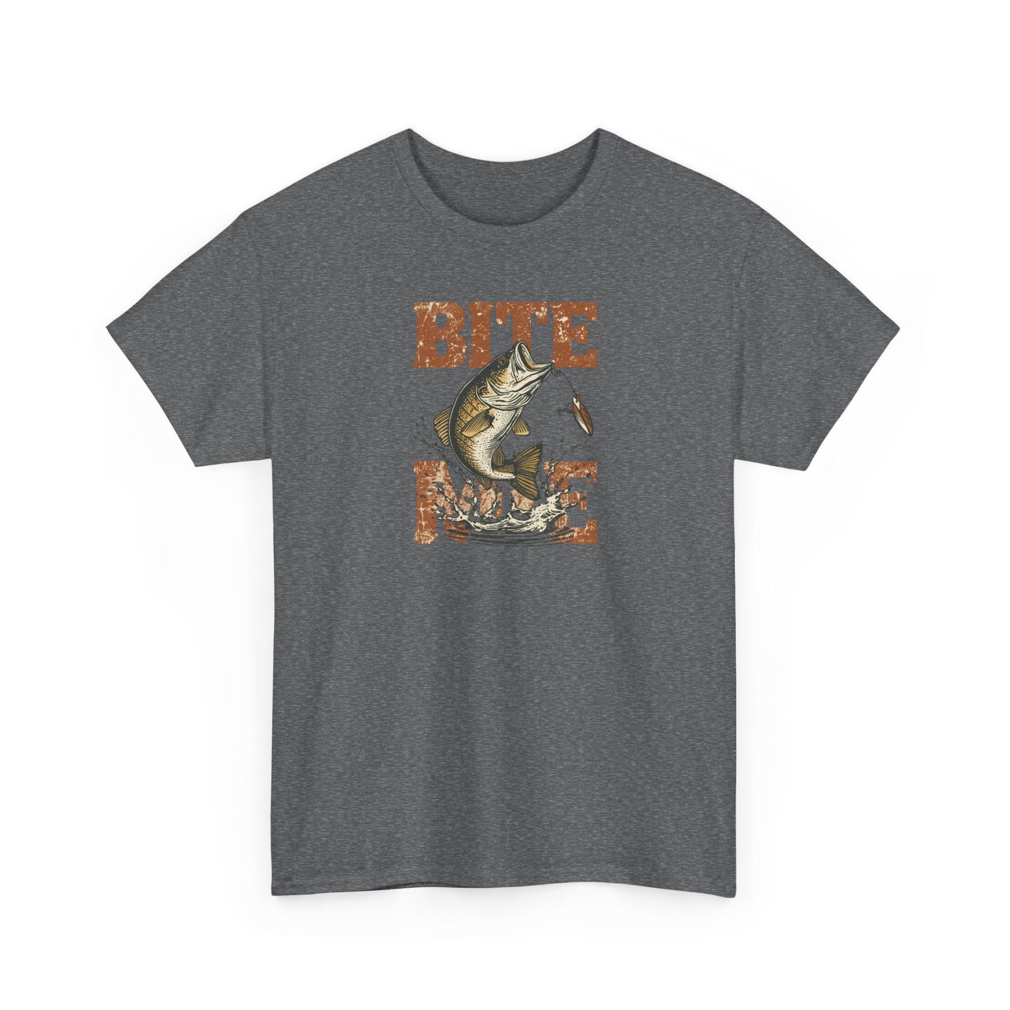 Unisex Heavy Cotton Tee, bass fishing, bite me shirt