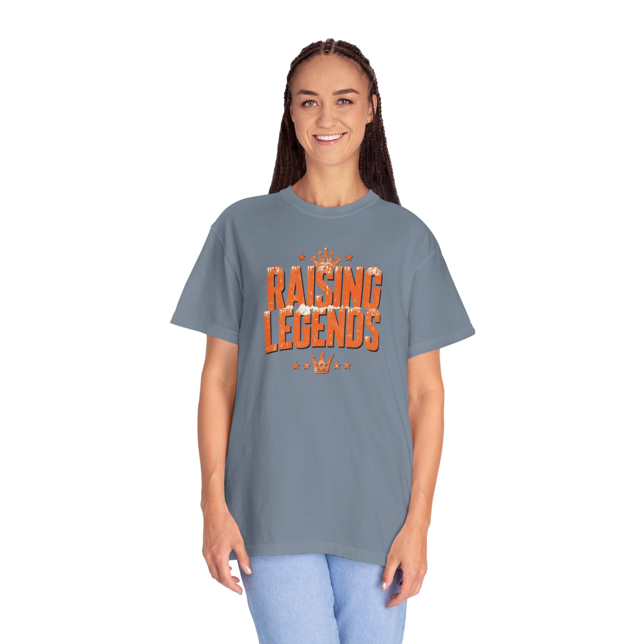 Unisex Garment-Dyed T-shirt, Raising Legends Mom Shirt, Boy Mom Shirt, Strong Mom Gift