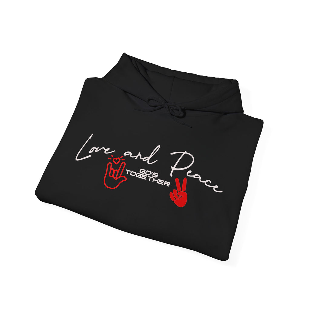 Unisex Heavy Blend™ Hooded Sweatshirt, love and peace shirt