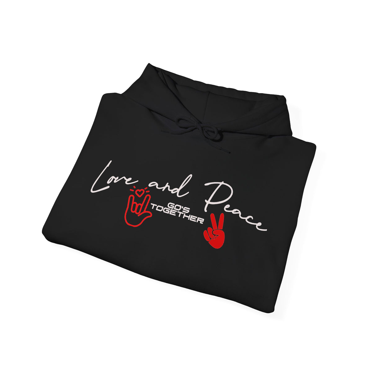 Unisex Heavy Blend™ Hooded Sweatshirt, love and peace shirt