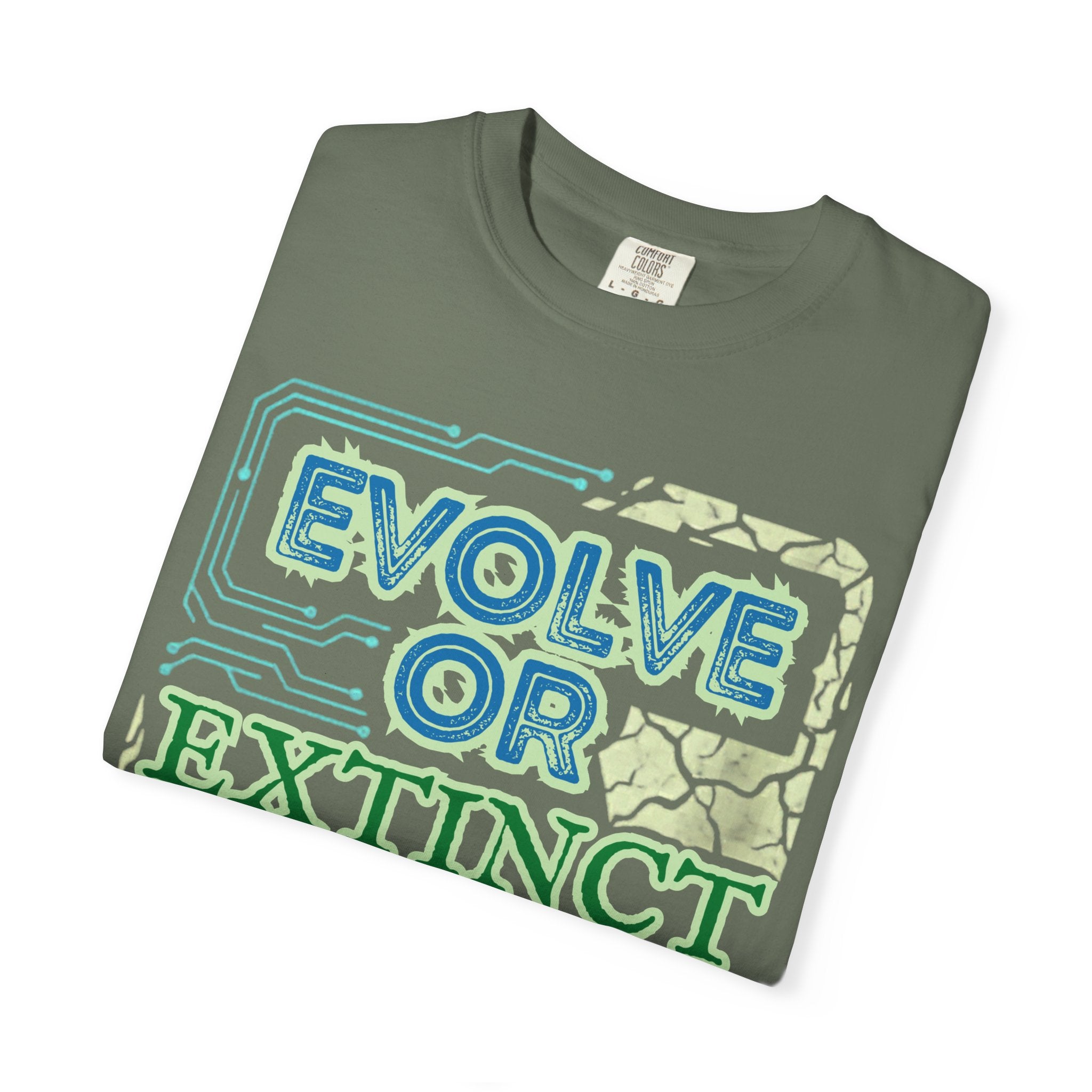 Unisex Garment-Dyed T-shirt, evolve or extinct