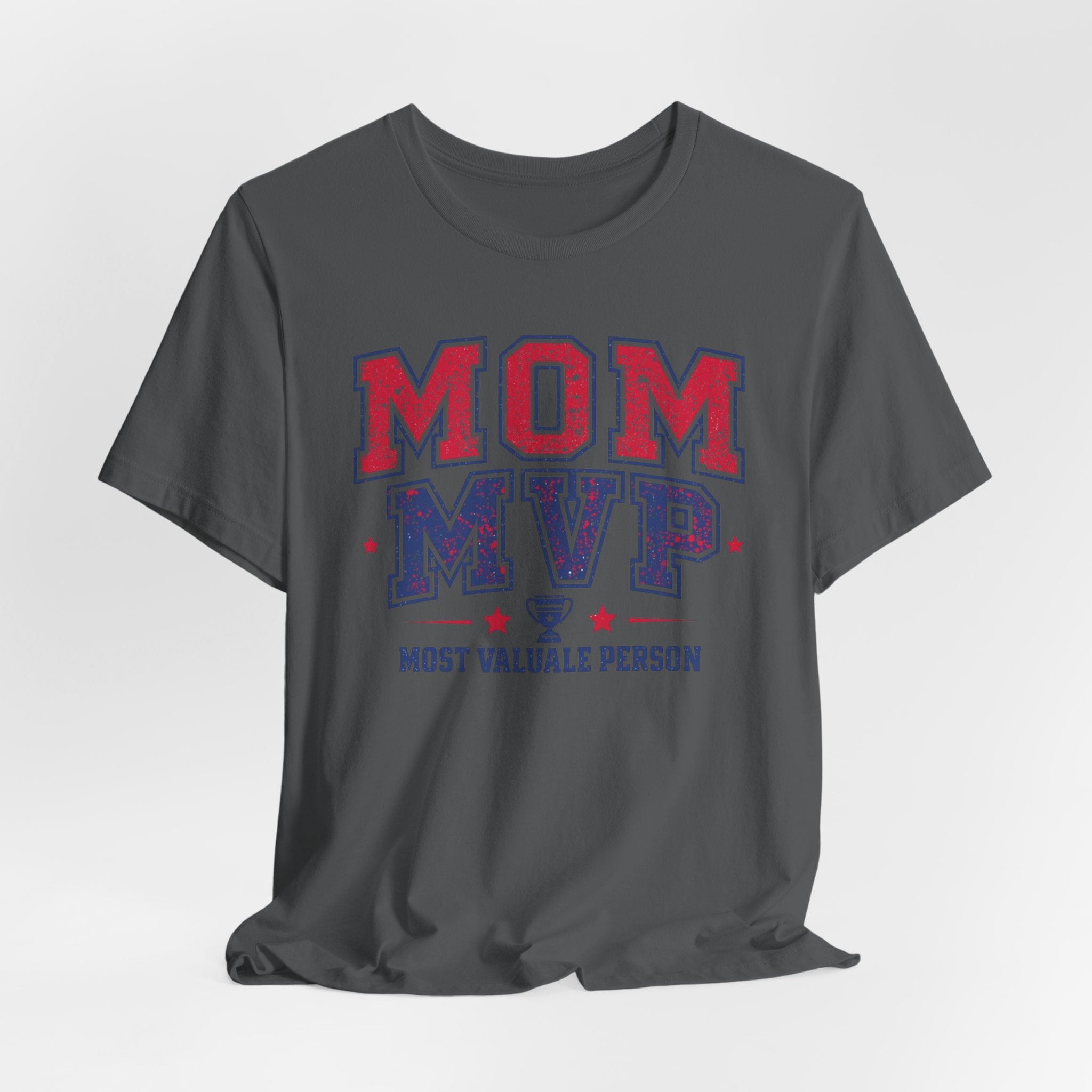 Unisex Jersey Short Sleeve Tee, Mother’s Day Mom MVP Shirt, Most Valuable Mom T-Shirt, Sports Mom Gift, Baseball Football Mom Tee, Athletic Varsity Style Shirt