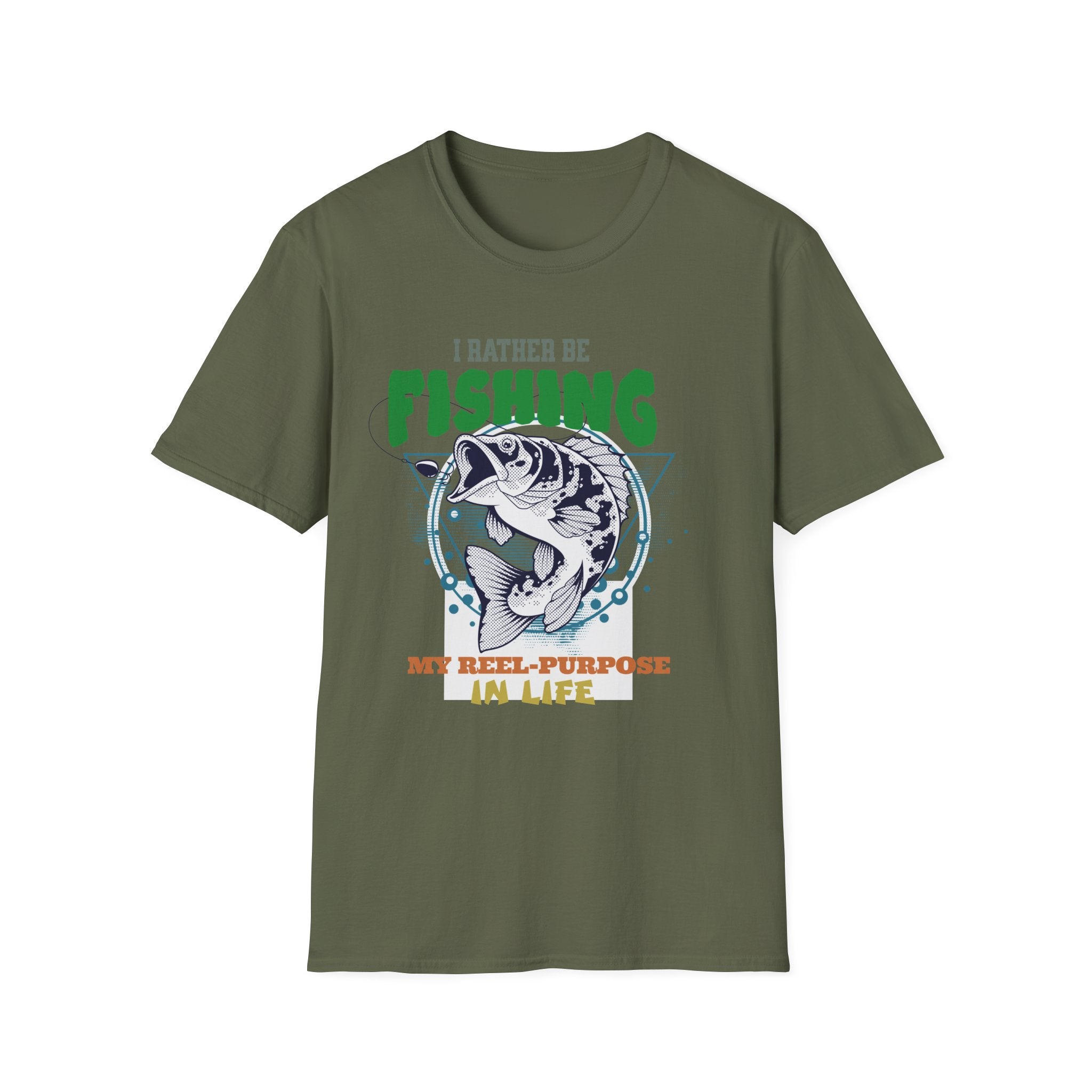 Unisex Softstyle T-Shirt, I Rather be  Fishing Shirt