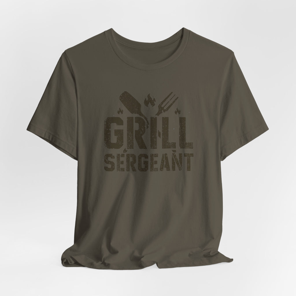 Unisex Jersey Short Sleeve Tee, Grill Sergeant Shirt, Funny Dad BBQ Shirt, Father’s Day Gift for Dad, BBQ Dad Shirt, Grilling Shirt Men, Funny Dad Shirt Gift