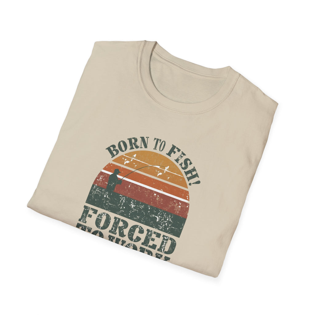 Unisex Softstyle T-Shirt, born to fish