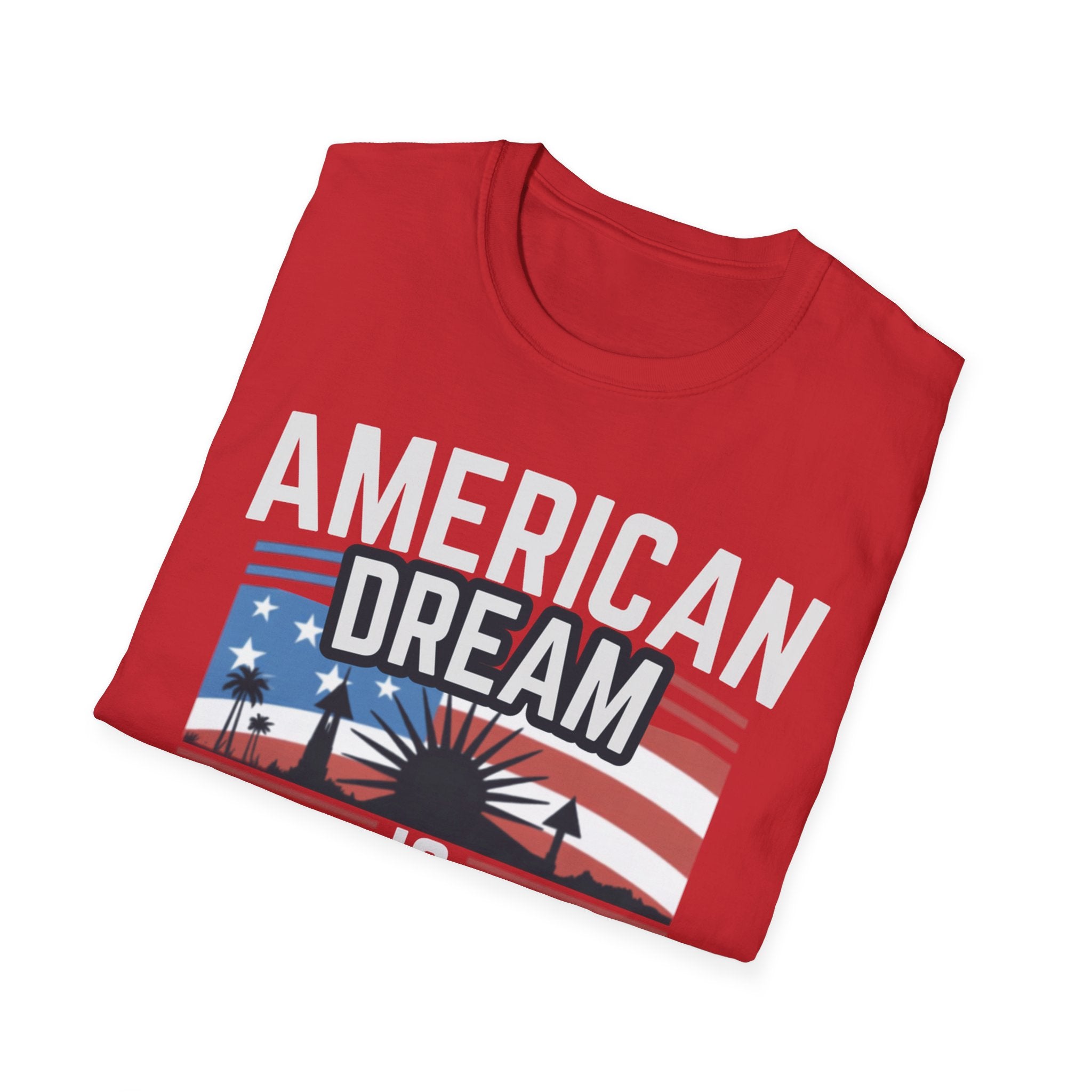 Unisex Softstyle T-Shirt, American Dream and Freedom