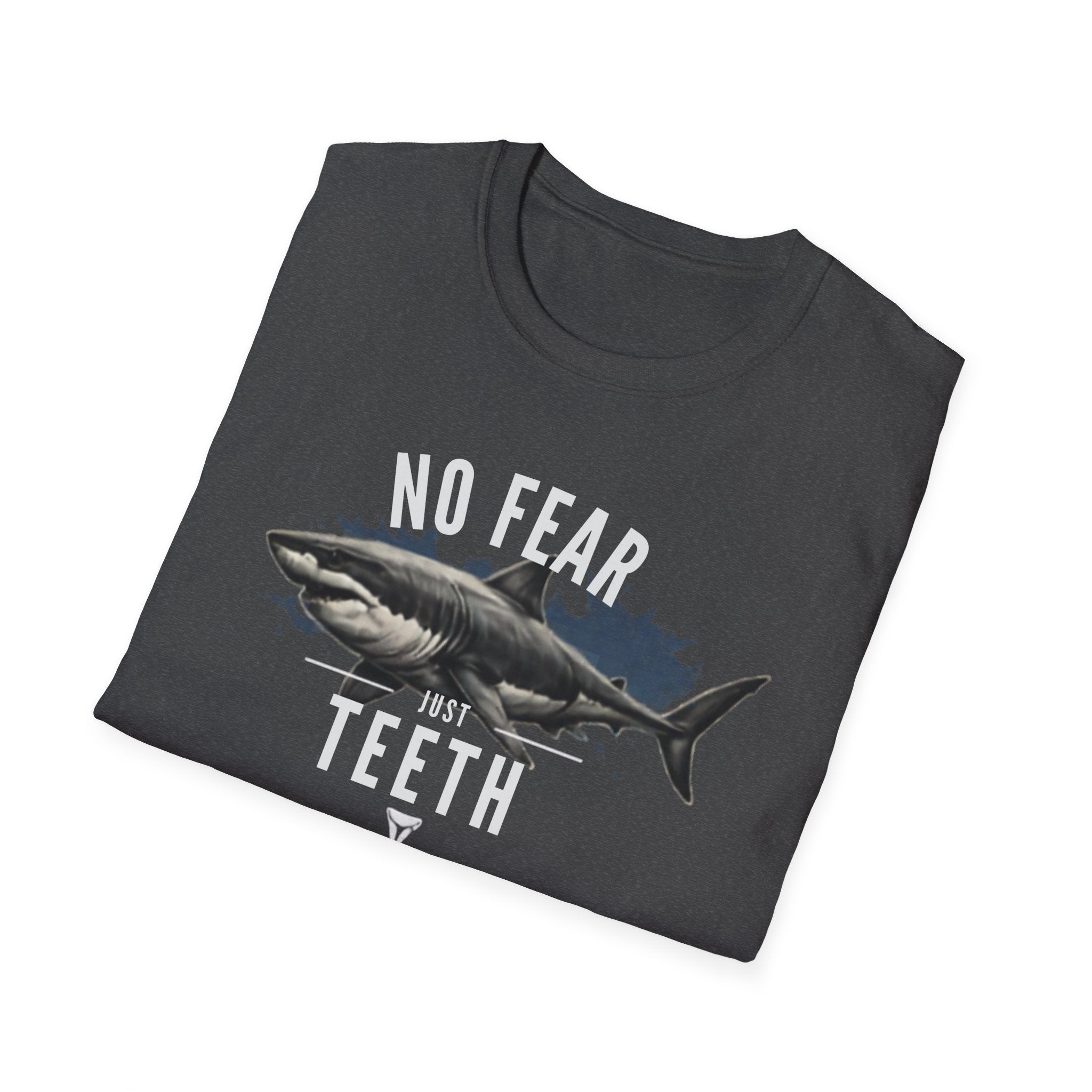 Unisex Softstyle T-Shirt, Great White Shark T-Shirt, Vintage Ocean Predator Tee, Shark Lover Gift, Marine Life Shirt, Apex Predator Graphic Tee, Beach Ocean Shirt