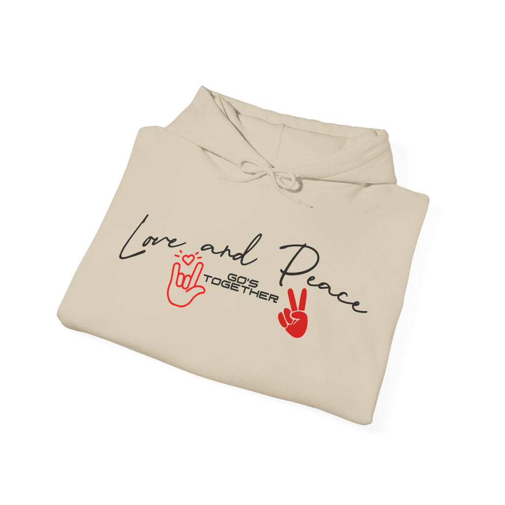Unisex Heavy Blend™ Hooded Sweatshirt, love and peace shirt