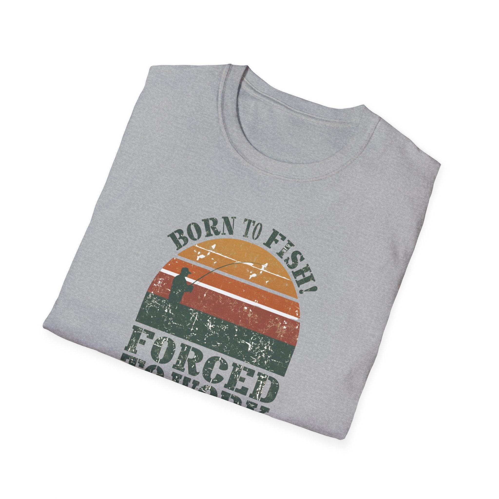 Unisex Softstyle T-Shirt, born to fish