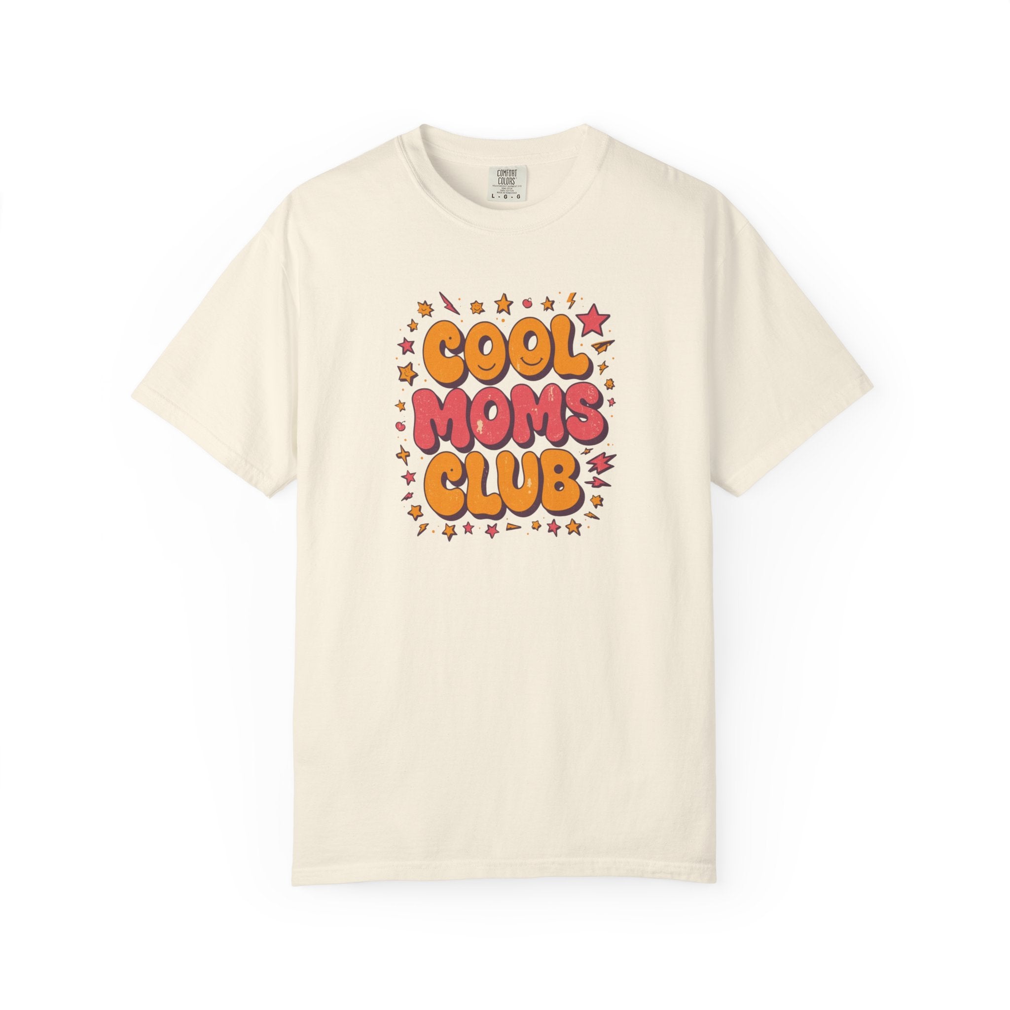 Unisex Garment-Dyed T-shirt, Cool Moms Club Retro Shirt, Funny Mom Shirt, Trendy Mama Tee, Mother’s Day Gift