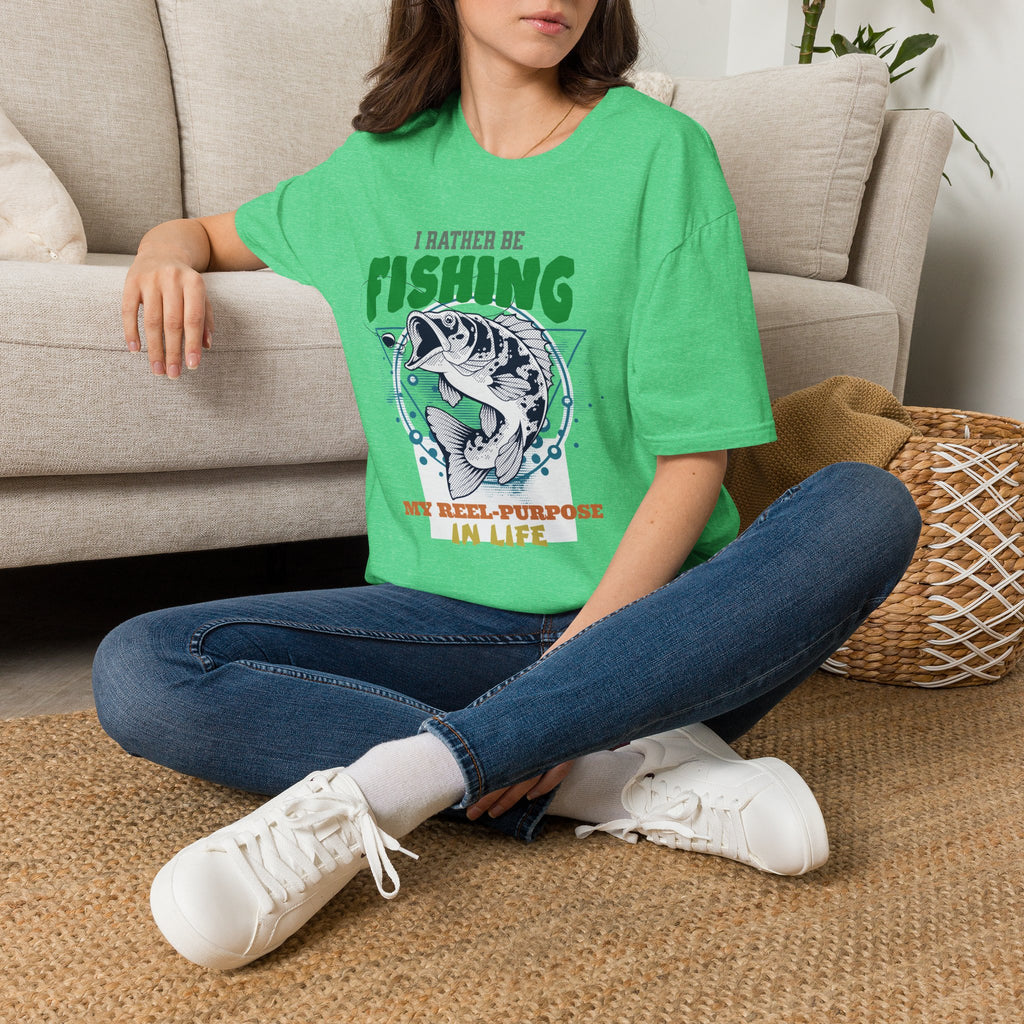 Unisex Softstyle T-Shirt, I Rather be  Fishing Shirt