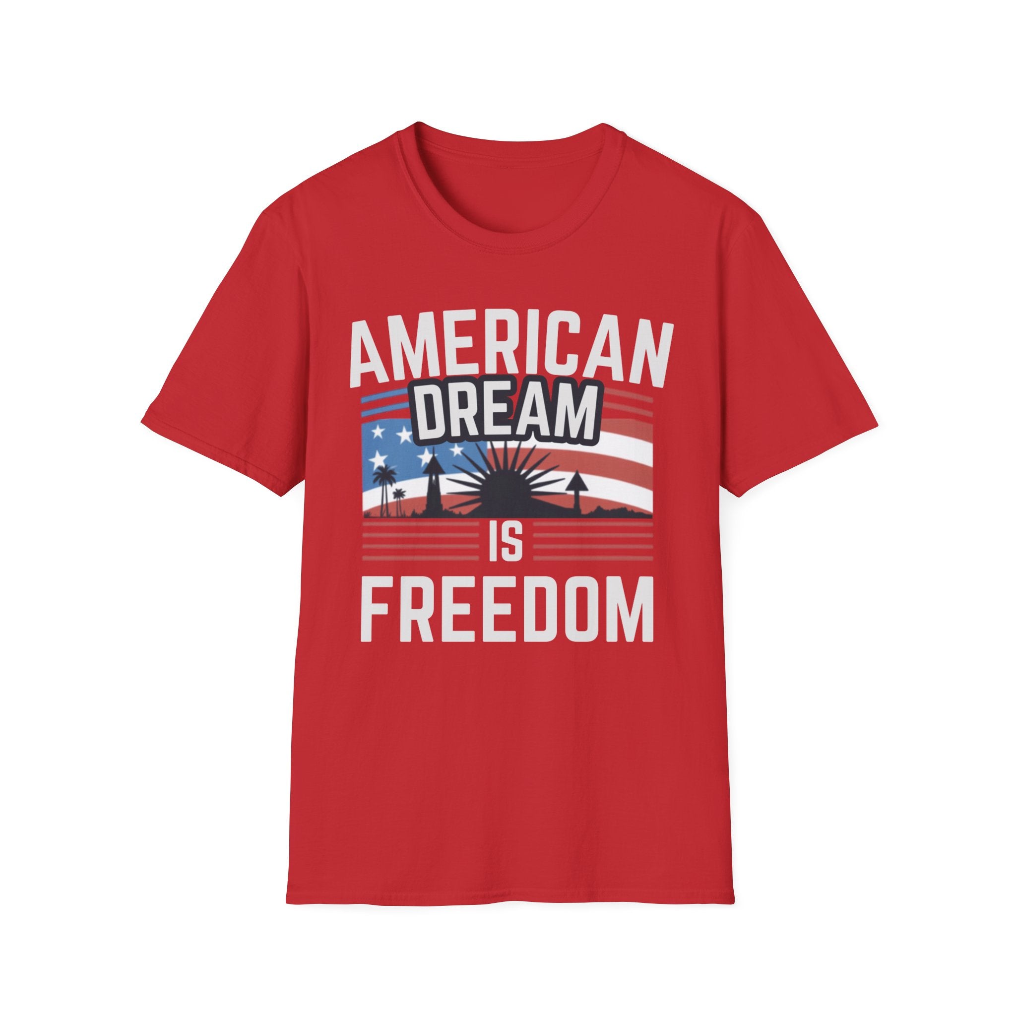Unisex Softstyle T-Shirt, American Dream and Freedom