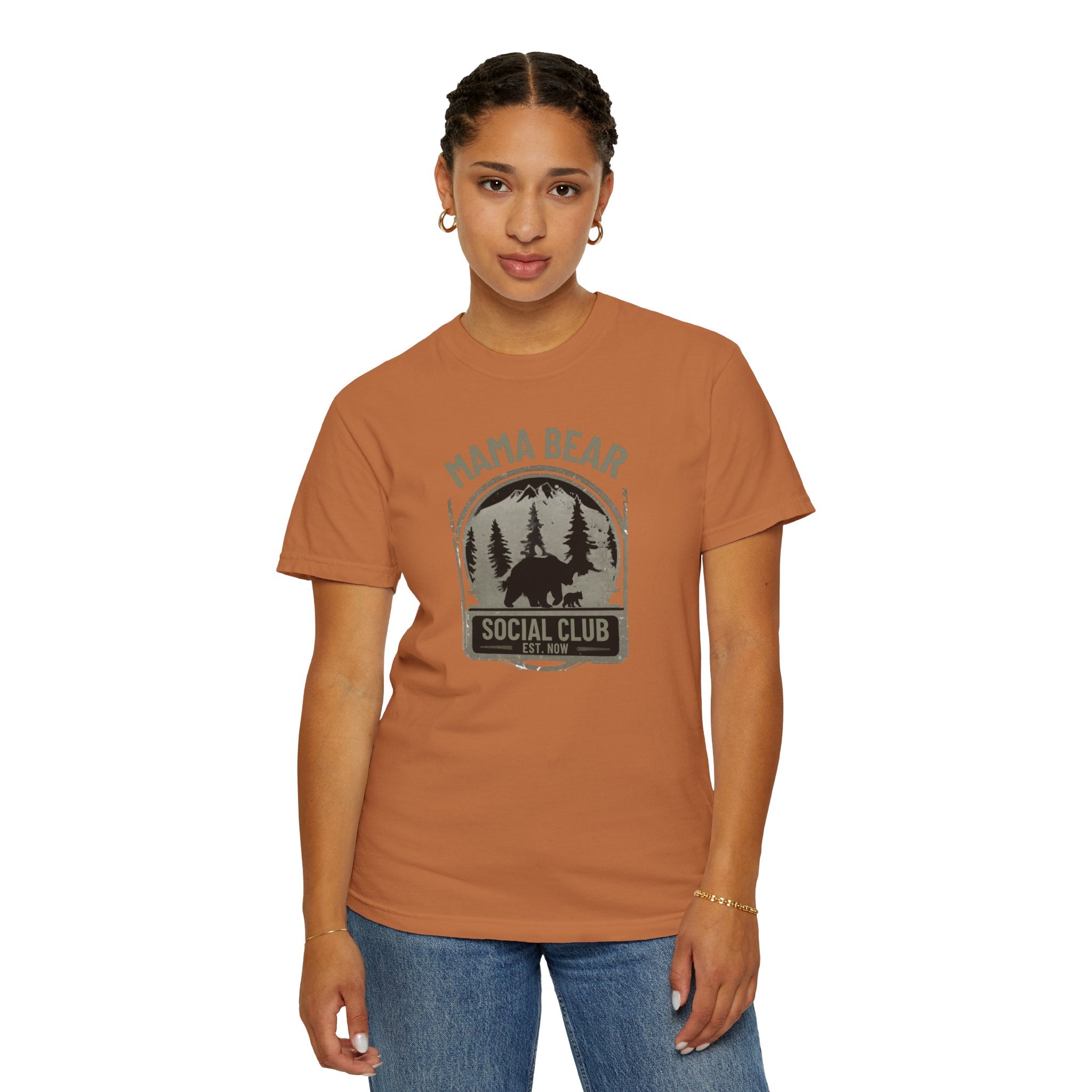 Unisex Garment-Dyed T-shirt, mama bear social club
