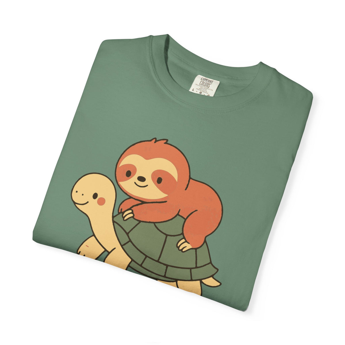 Unisex Garment-Dyed T-shirt, sloth and turtle
