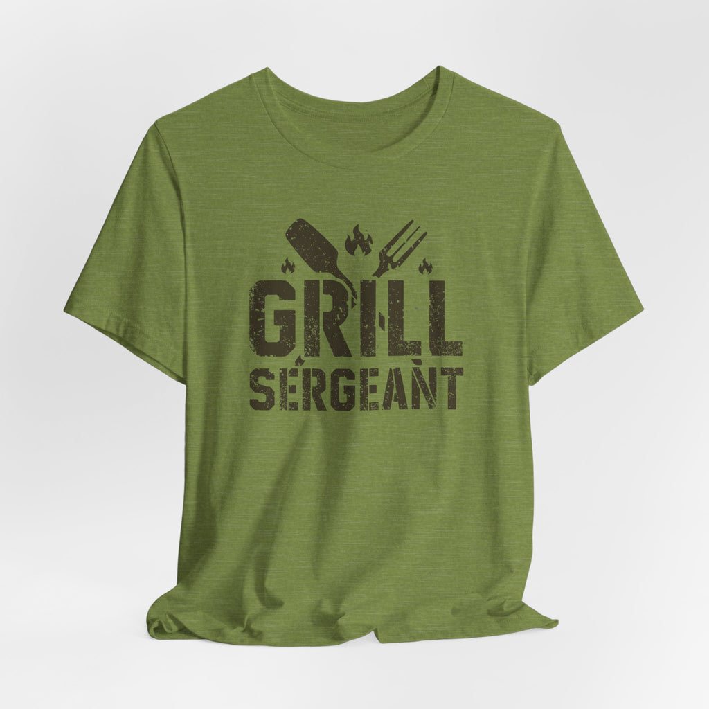Unisex Jersey Short Sleeve Tee, Grill Sergeant Shirt, Funny Dad BBQ Shirt, Father’s Day Gift for Dad, BBQ Dad Shirt, Grilling Shirt Men, Funny Dad Shirt Gift