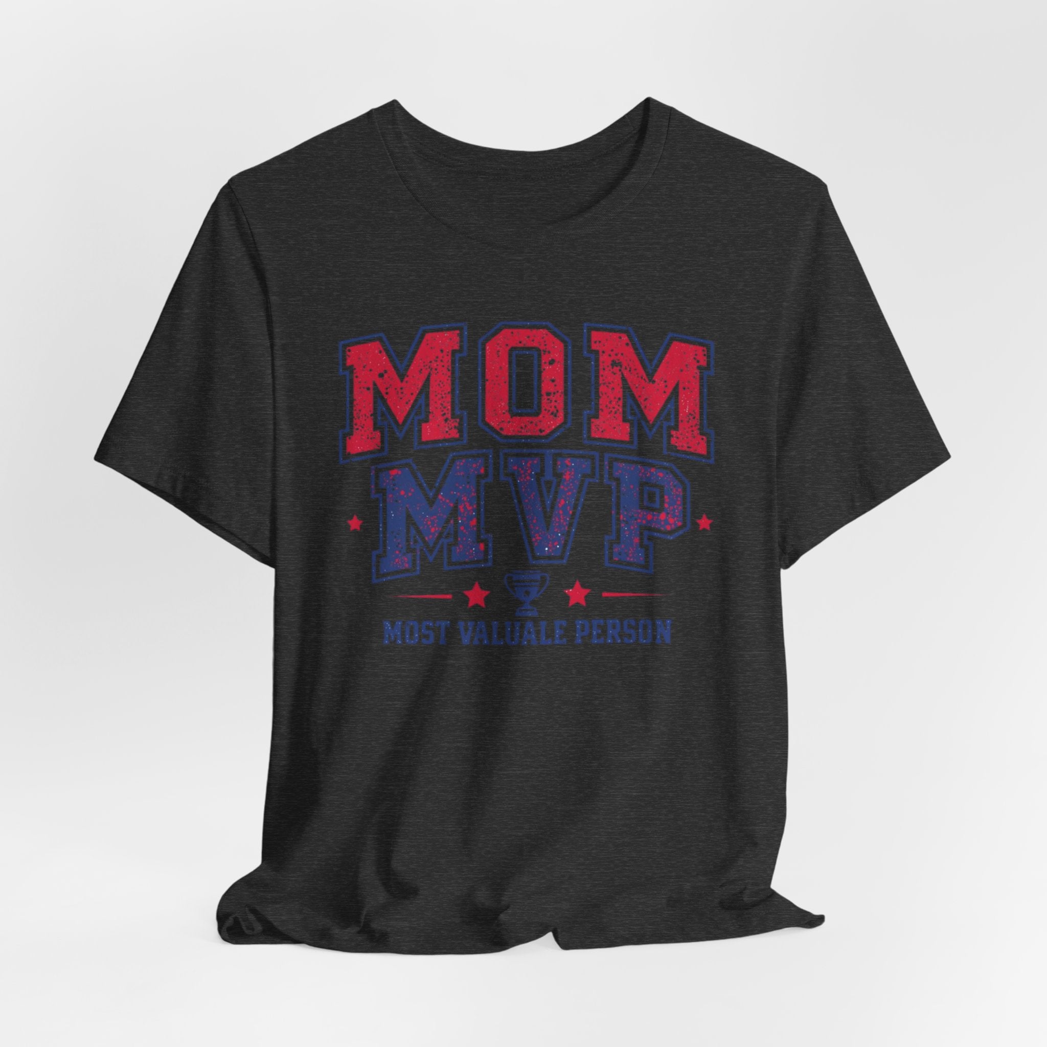 Unisex Jersey Short Sleeve Tee, Mother’s Day Mom MVP Shirt, Most Valuable Mom T-Shirt, Sports Mom Gift, Baseball Football Mom Tee, Athletic Varsity Style Shirt