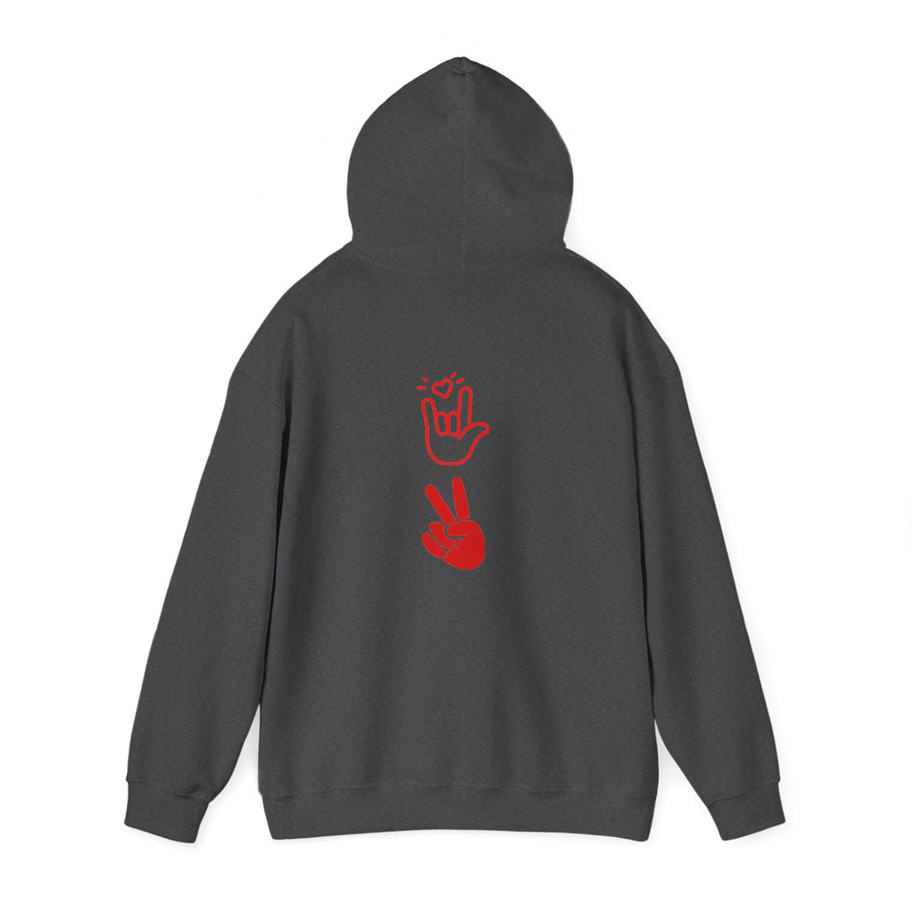 Unisex Heavy Blend™ Hooded Sweatshirt, love and peace shirt
