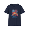Unisex Softstyle T-Shirt, Happy Independence Day BBQ Shirt, 4th of July Party Tee, Grill & Fireworks Shirt