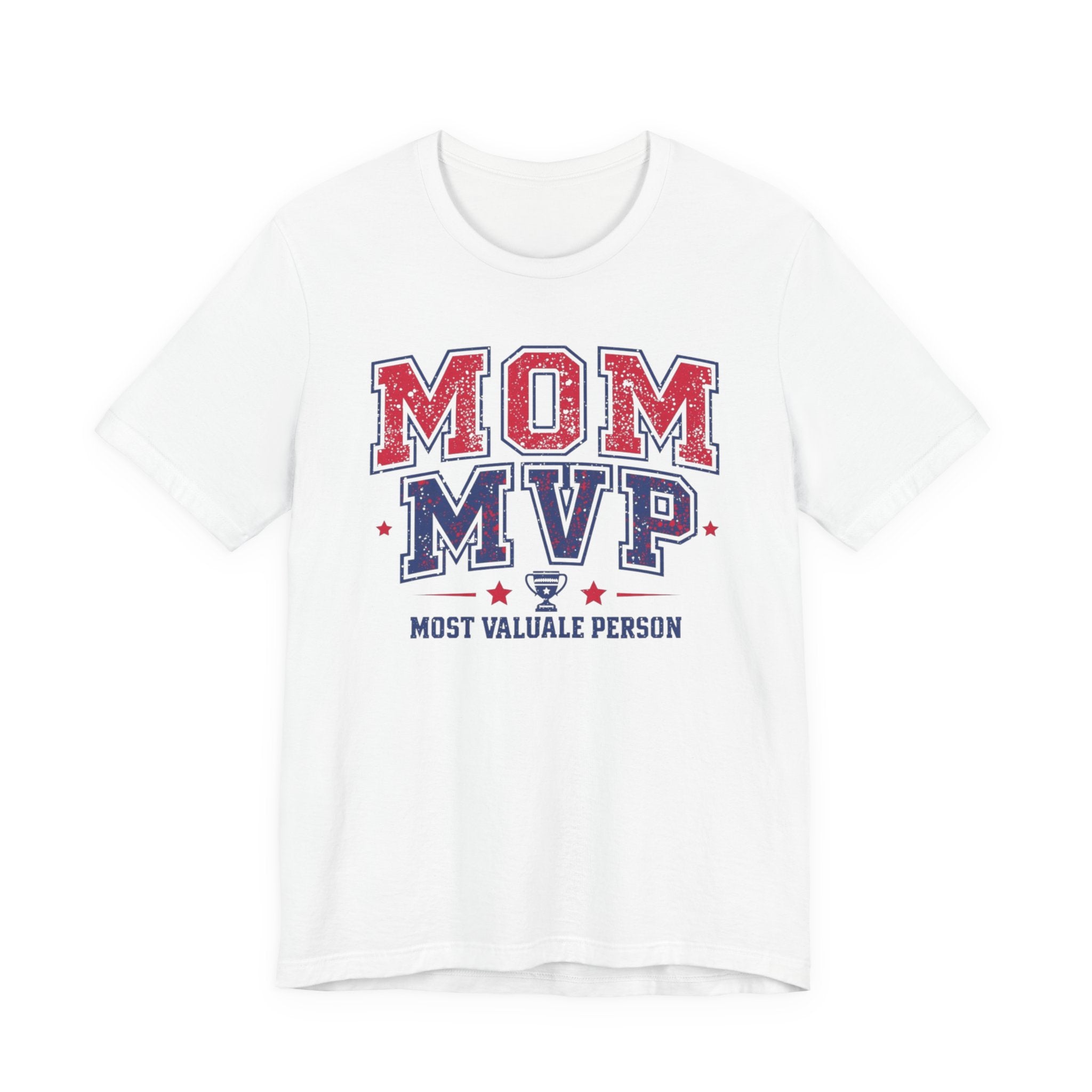 Unisex Jersey Short Sleeve Tee, Mother’s Day Mom MVP Shirt, Most Valuable Mom T-Shirt, Sports Mom Gift, Baseball Football Mom Tee, Athletic Varsity Style Shirt