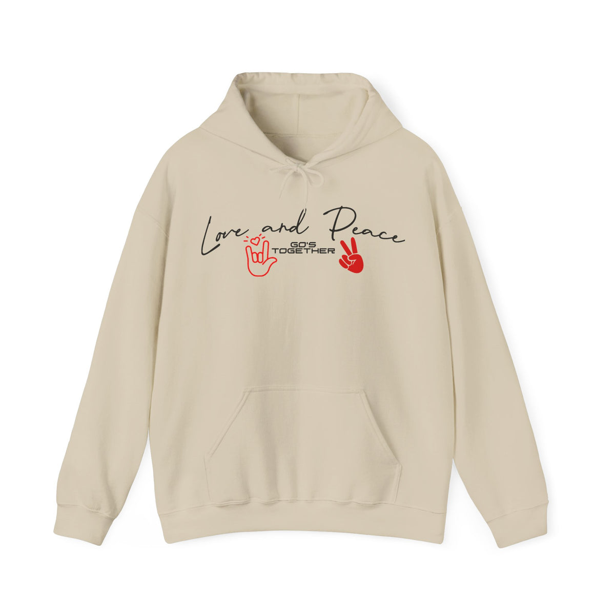 Unisex Heavy Blend™ Hooded Sweatshirt, love and peace shirt