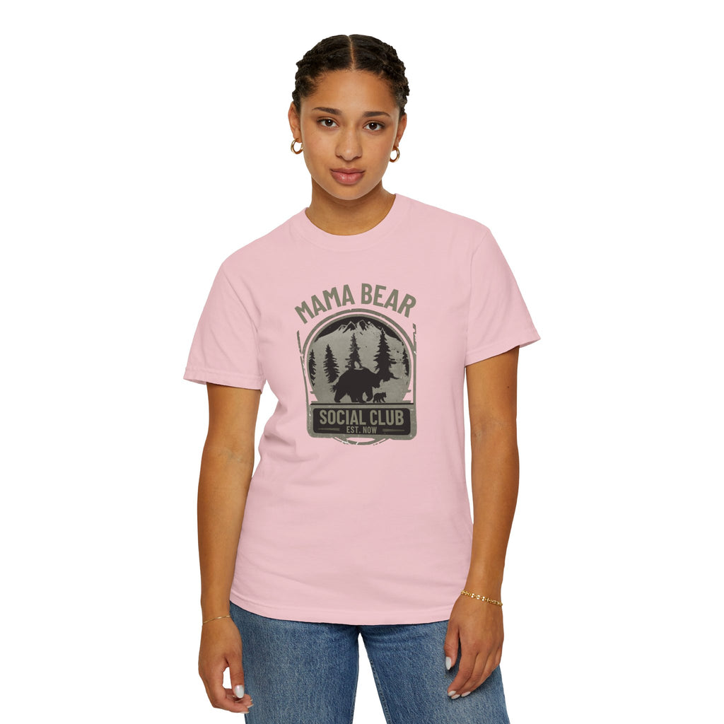 Unisex Garment-Dyed T-shirt, mama bear social club