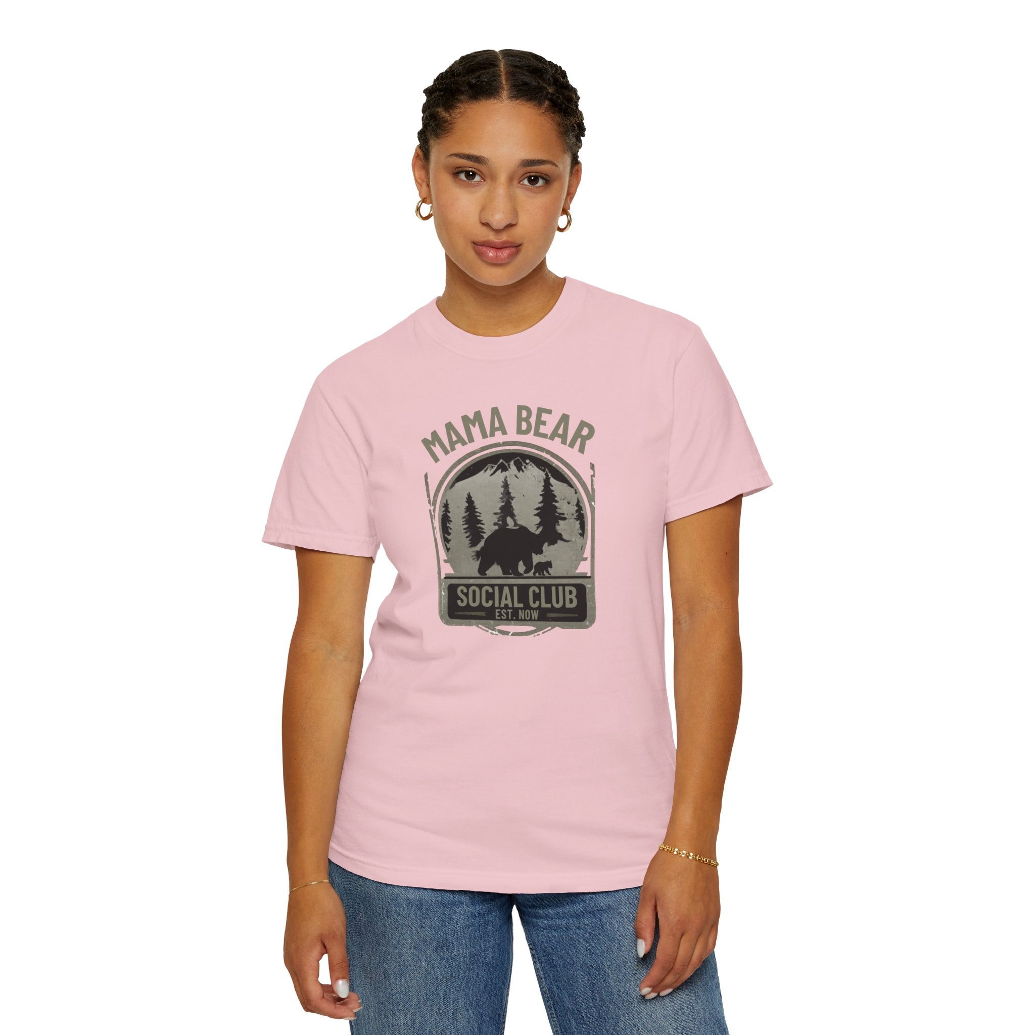 Unisex Garment-Dyed T-shirt, mama bear social club