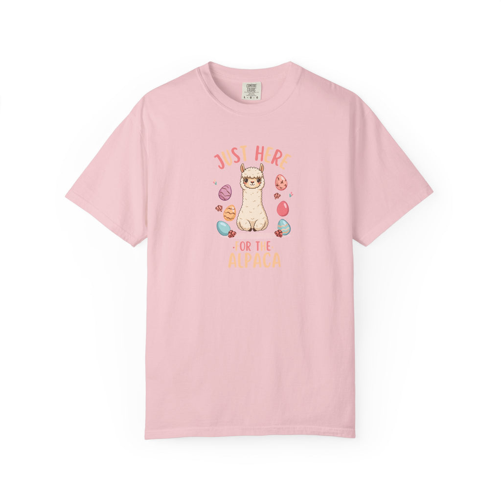 Unisex Garment-Dyed T-shirt, here for the alpaca