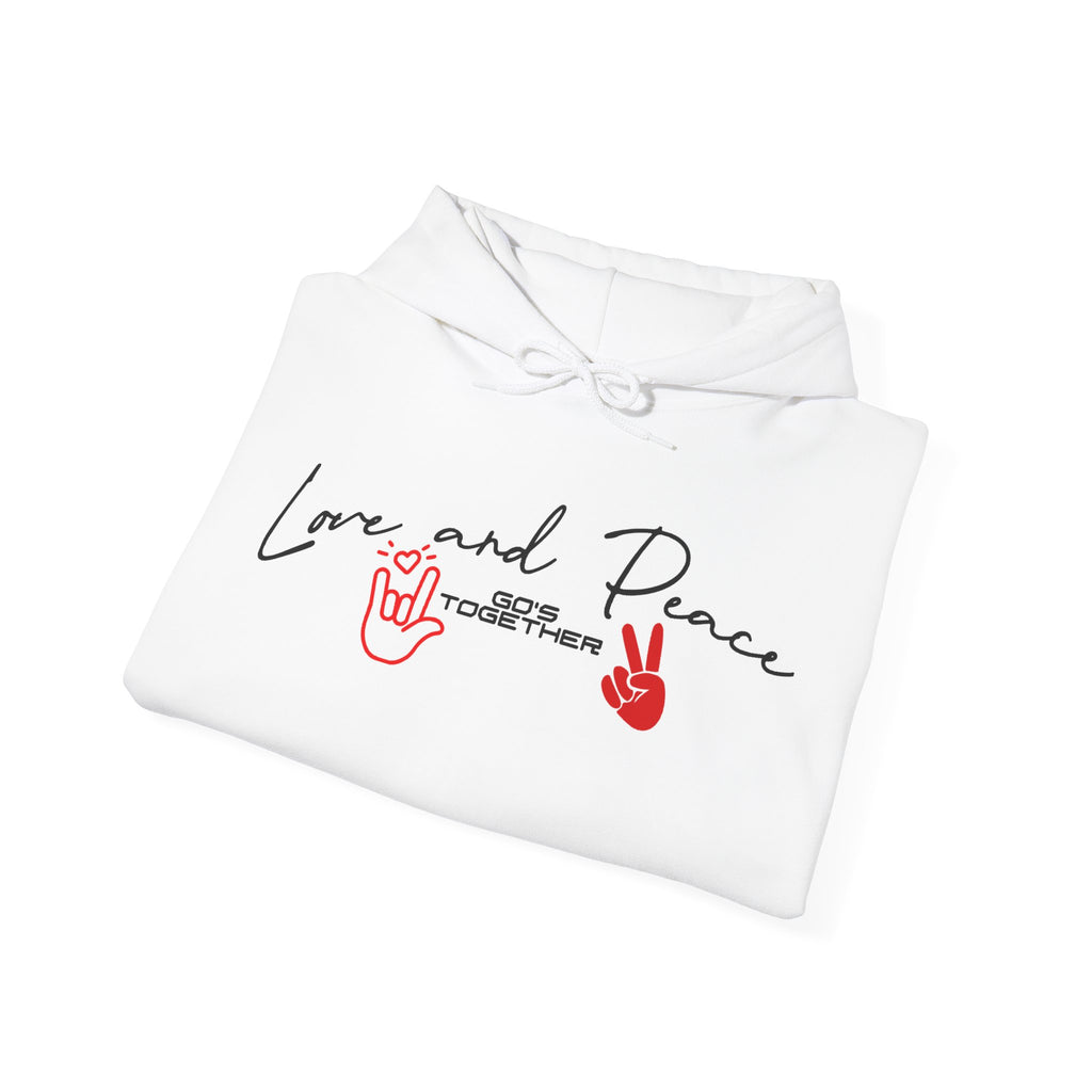 Unisex Heavy Blend™ Hooded Sweatshirt, love and peace shirt