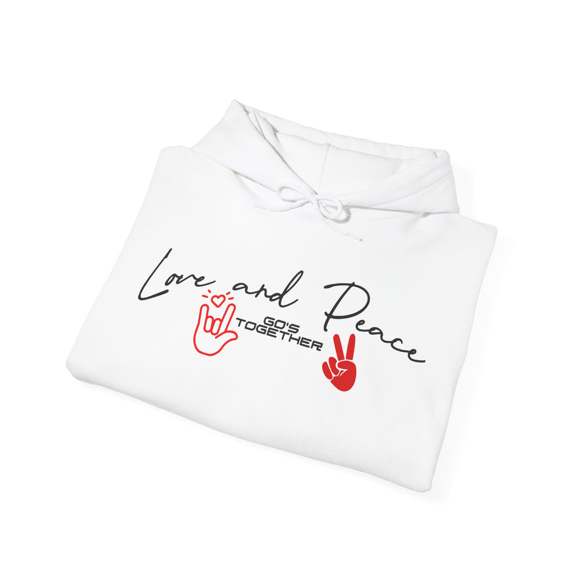 Unisex Heavy Blend™ Hooded Sweatshirt, love and peace shirt