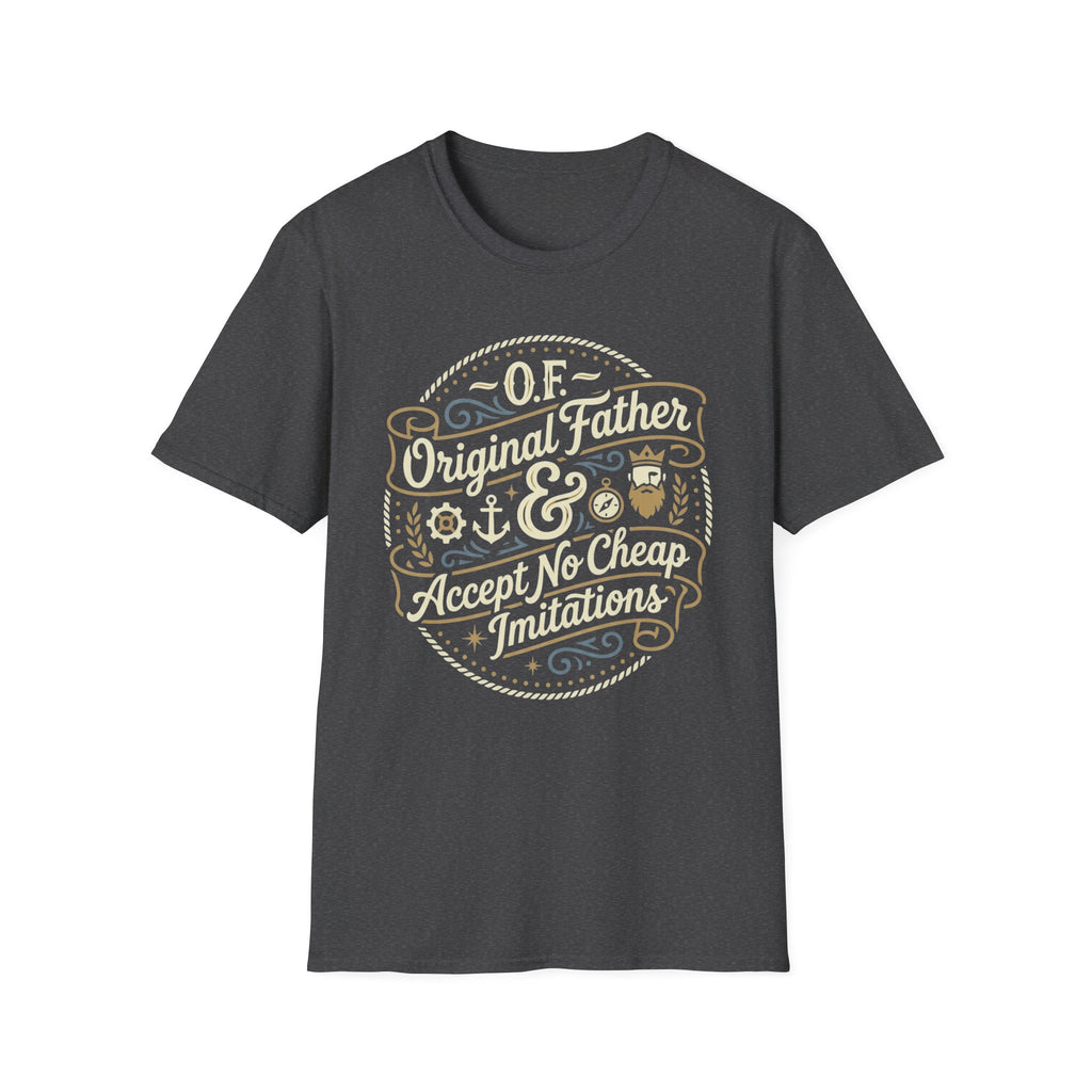 Unisex Softstyle T-Shirt, Original Father O.F. Funny Sarcastic Father's Day Shirt