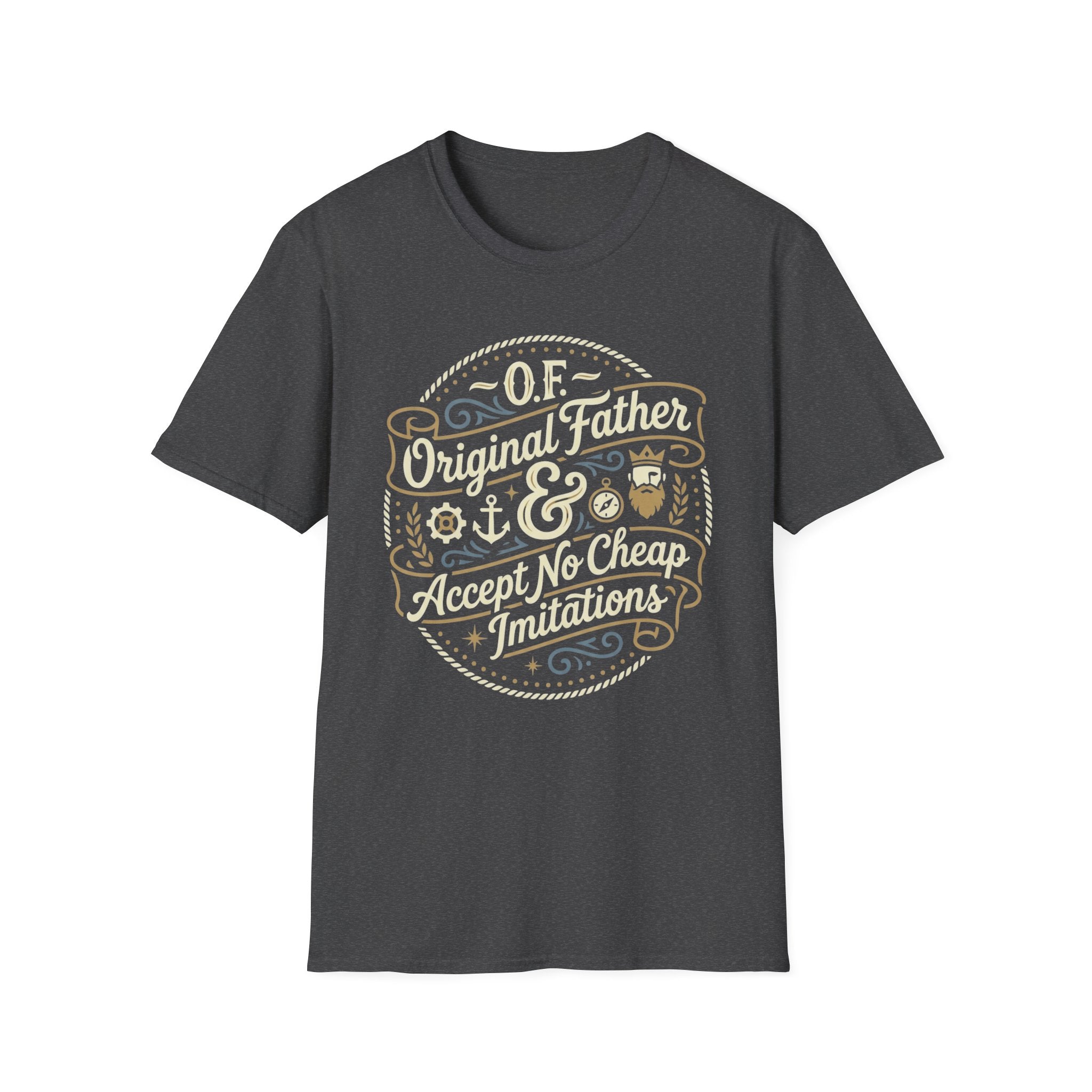 Unisex Softstyle T-Shirt, Original Father O.F. Funny Sarcastic Father's Day Shirt