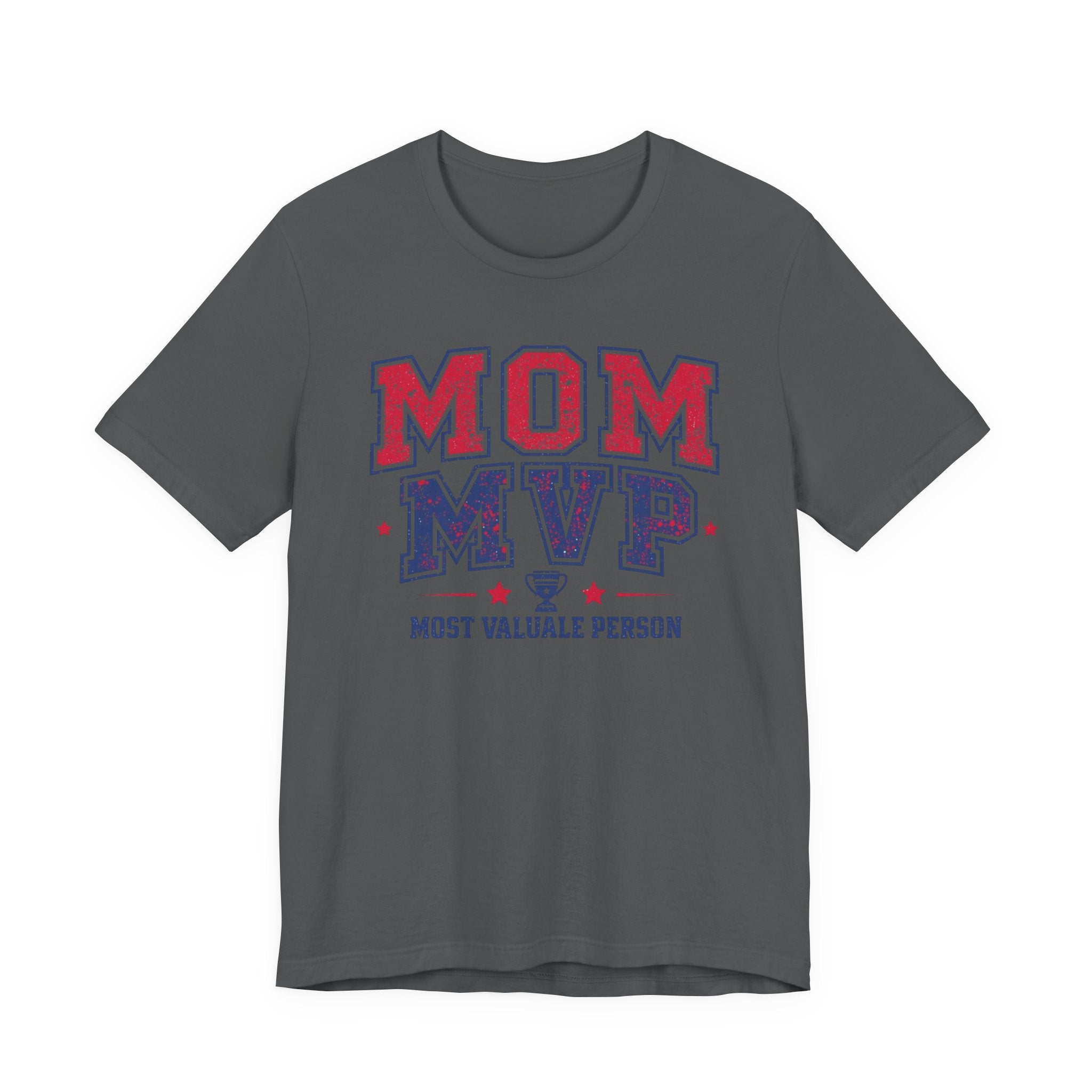 Unisex Jersey Short Sleeve Tee, Mother’s Day Mom MVP Shirt, Most Valuable Mom T-Shirt, Sports Mom Gift, Baseball Football Mom Tee, Athletic Varsity Style Shirt