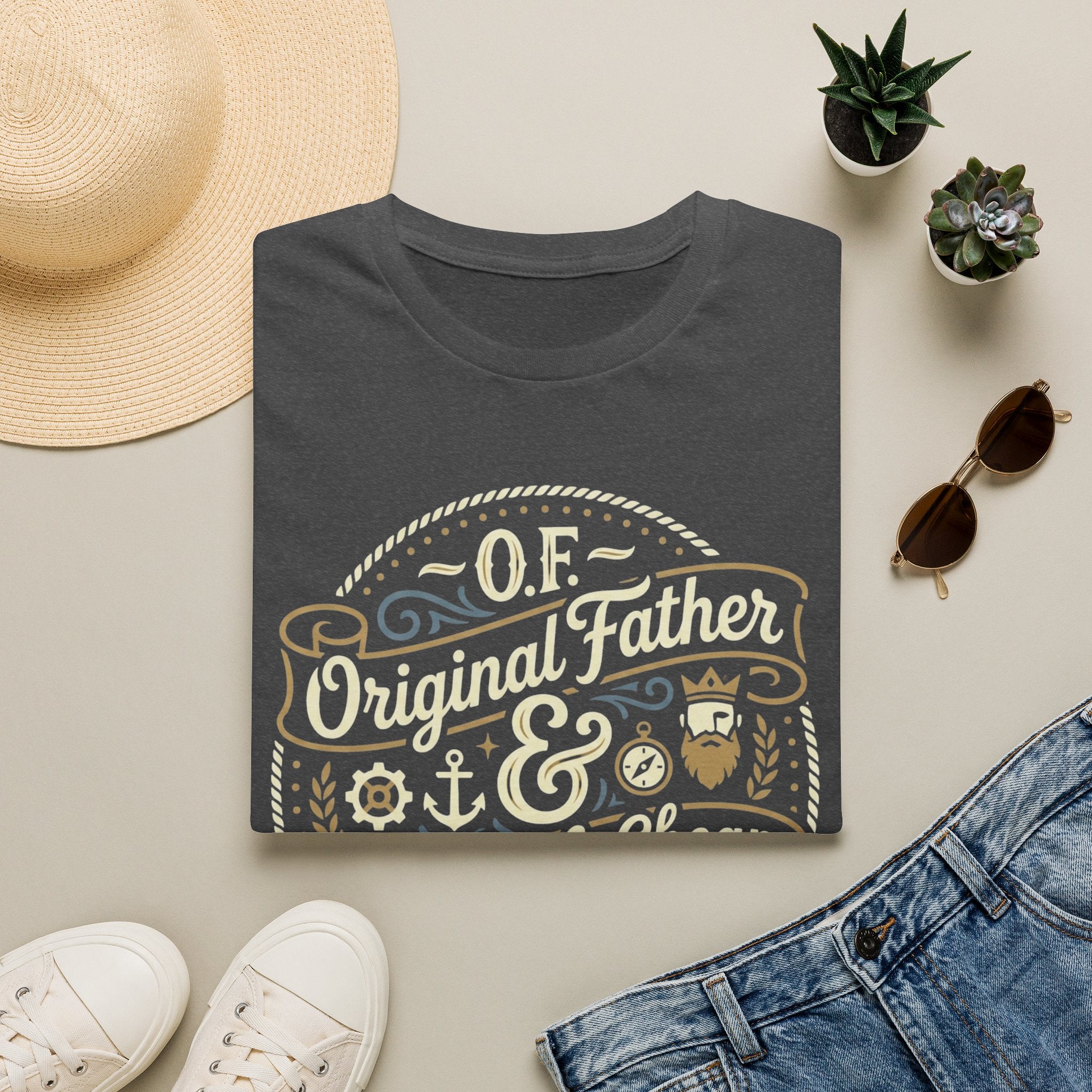 Unisex Softstyle T-Shirt, Original Father O.F. Funny Sarcastic Father's Day Shirt