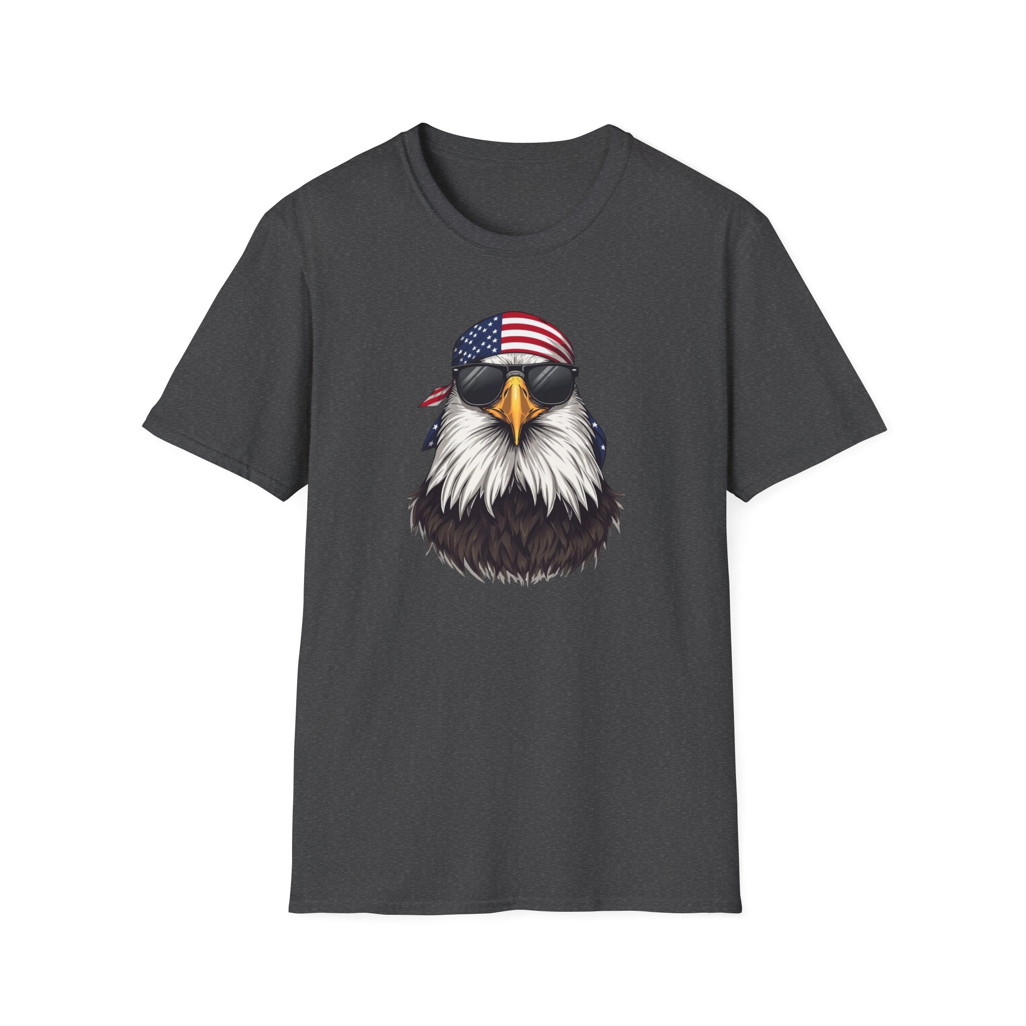 Unisex Softstyle T-Shirt, patriotic bald eagle
