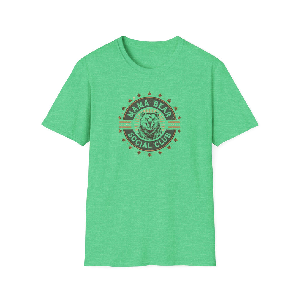 Unisex Softstyle T-Shirt, Mama Bear Shirt, Mother’s Day Gift, Mama Bear Social Club Tee, Cute Mom Shirt, Gift for Mom, Trendy Mom Graphic Tee
