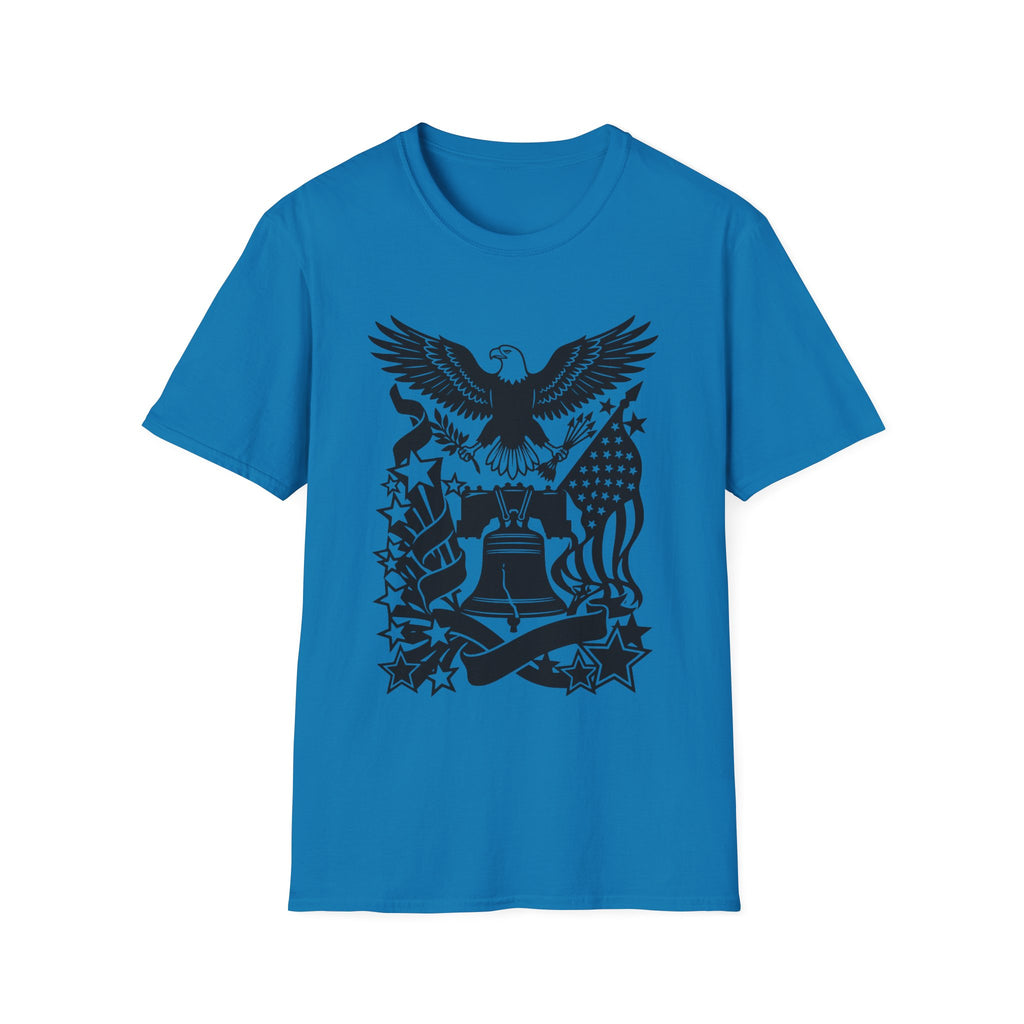 Unisex Softstyle T-Shirt,USA 250 One Nation Infinite Freedom Shirt, America 250th Anniversary Tee, Patriotic USA T-Shirt