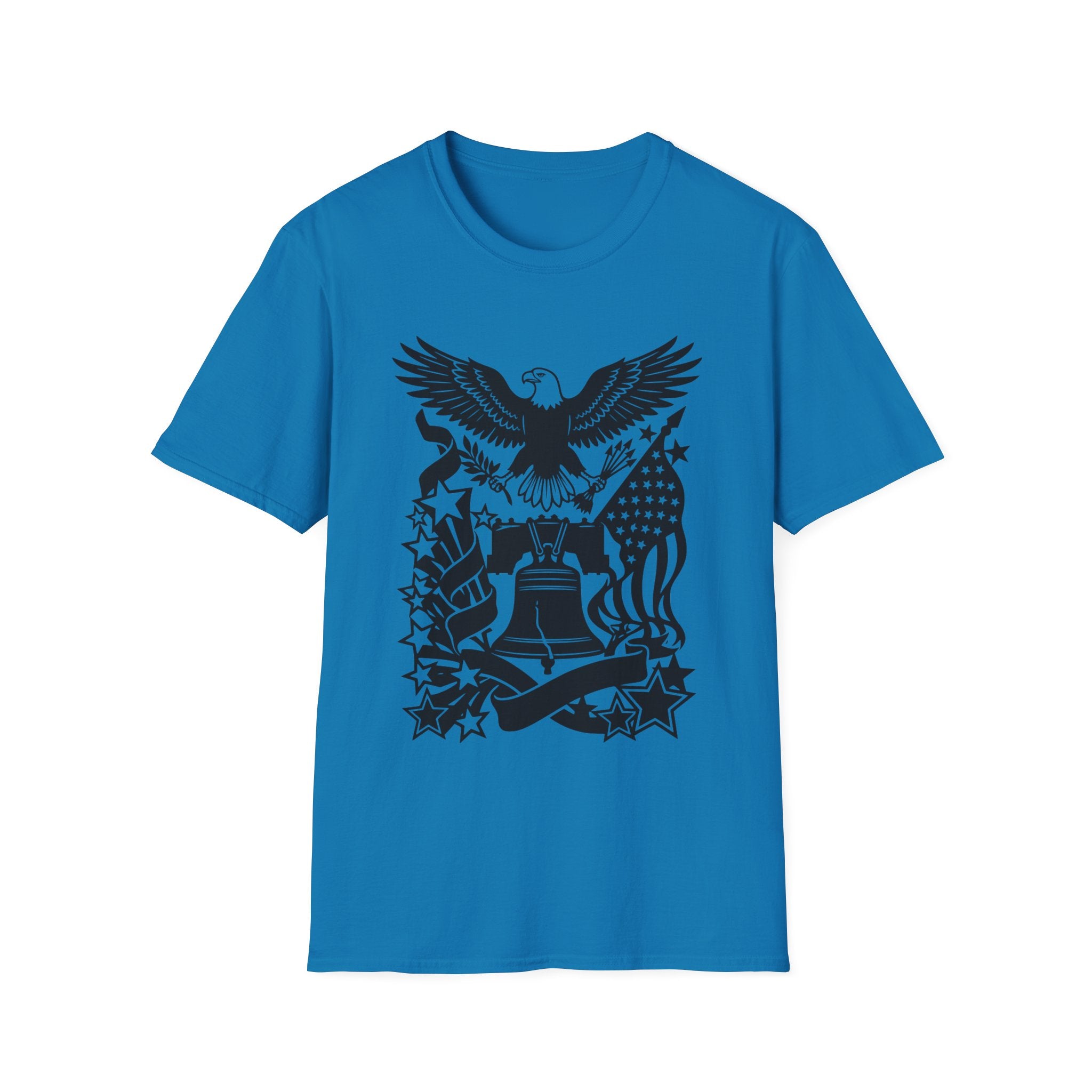 Unisex Softstyle T-Shirt,USA 250 One Nation Infinite Freedom Shirt, America 250th Anniversary Tee, Patriotic USA T-Shirt
