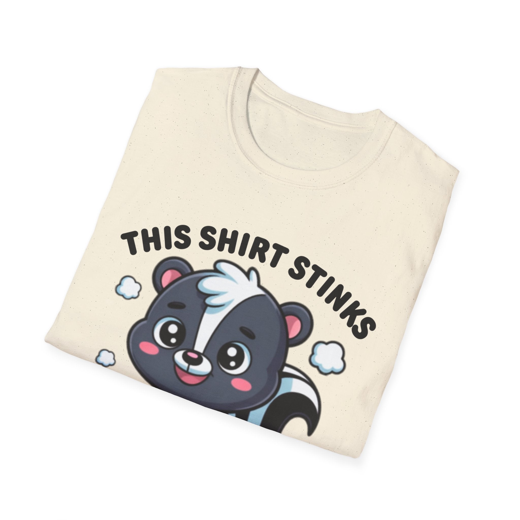 Unisex Softstyle T-Shirt, skunk shirt this shirt stinks