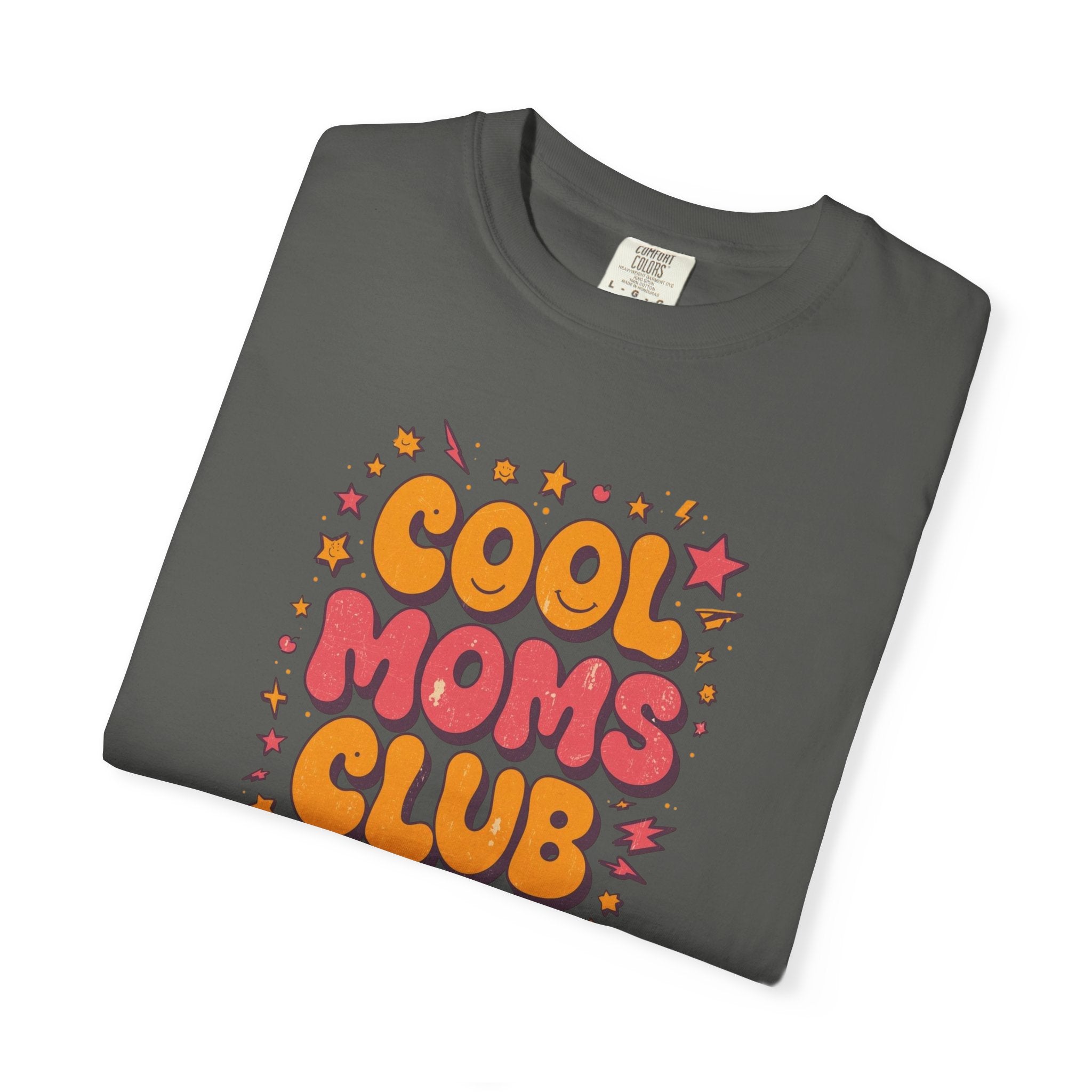 Unisex Garment-Dyed T-shirt, Cool Moms Club Retro Shirt, Funny Mom Shirt, Trendy Mama Tee, Mother’s Day Gift