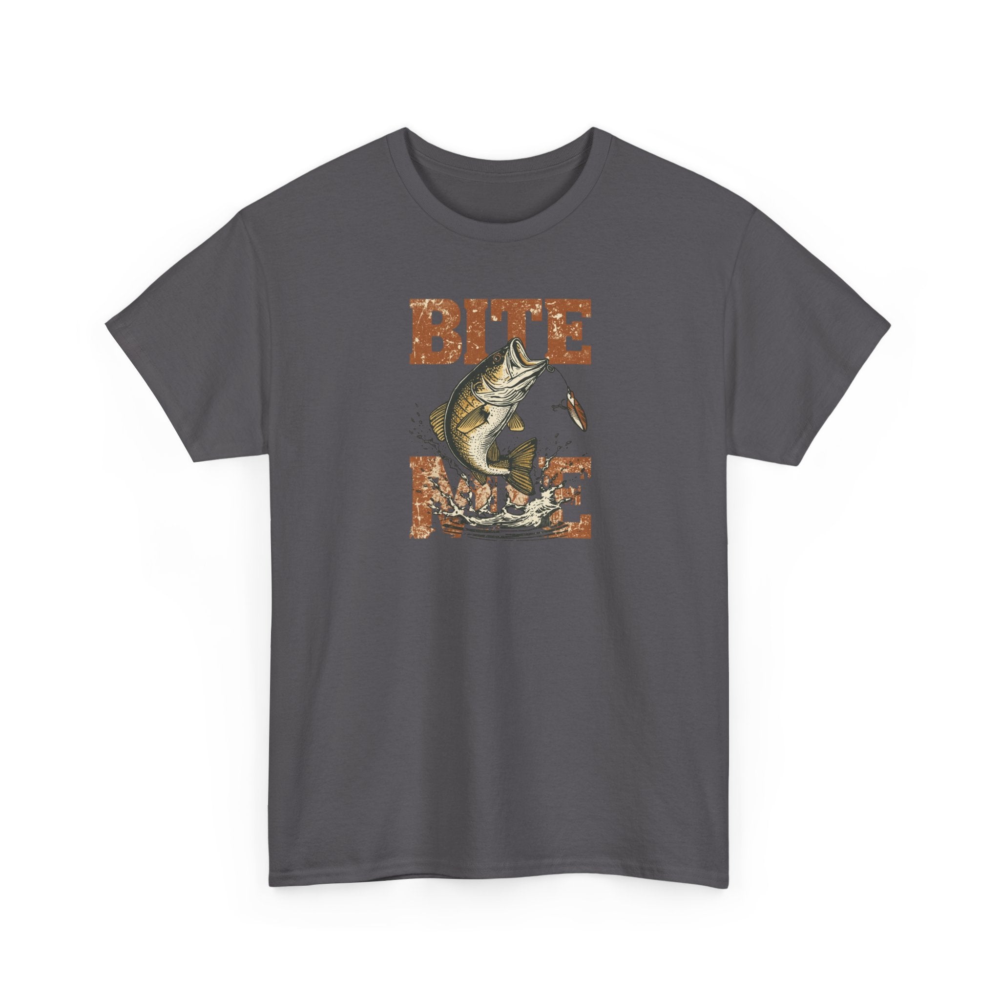 Unisex Heavy Cotton Tee, bass fishing, bite me shirt