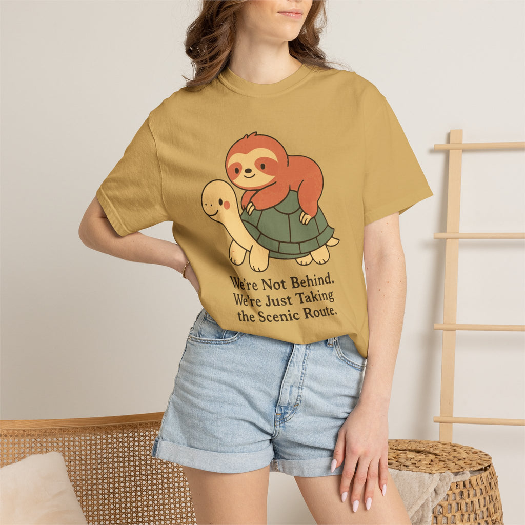 Unisex Garment-Dyed T-shirt, sloth and turtle