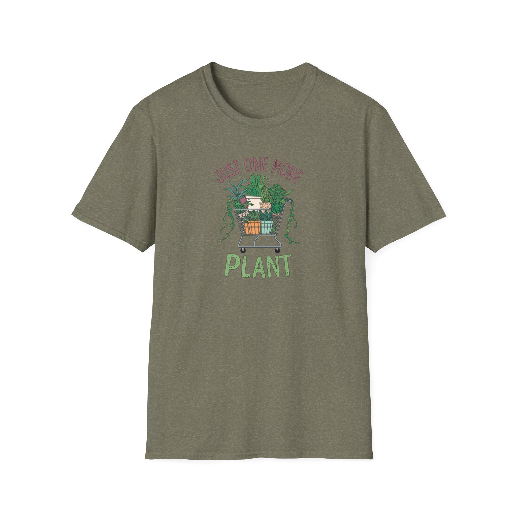 Unisex Softstyle T-Shirt, Just One More Plant Shirt, Plant Addiction Tee, Funny Garden Shirt, Plant Mom Gift, Spring Plant Lover T-Shirt