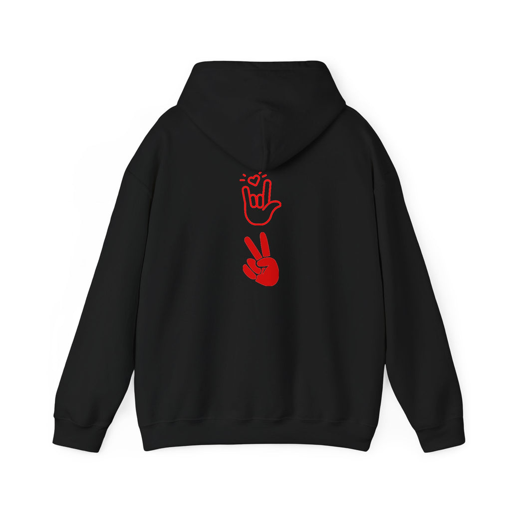 Unisex Heavy Blend™ Hooded Sweatshirt, love and peace shirt